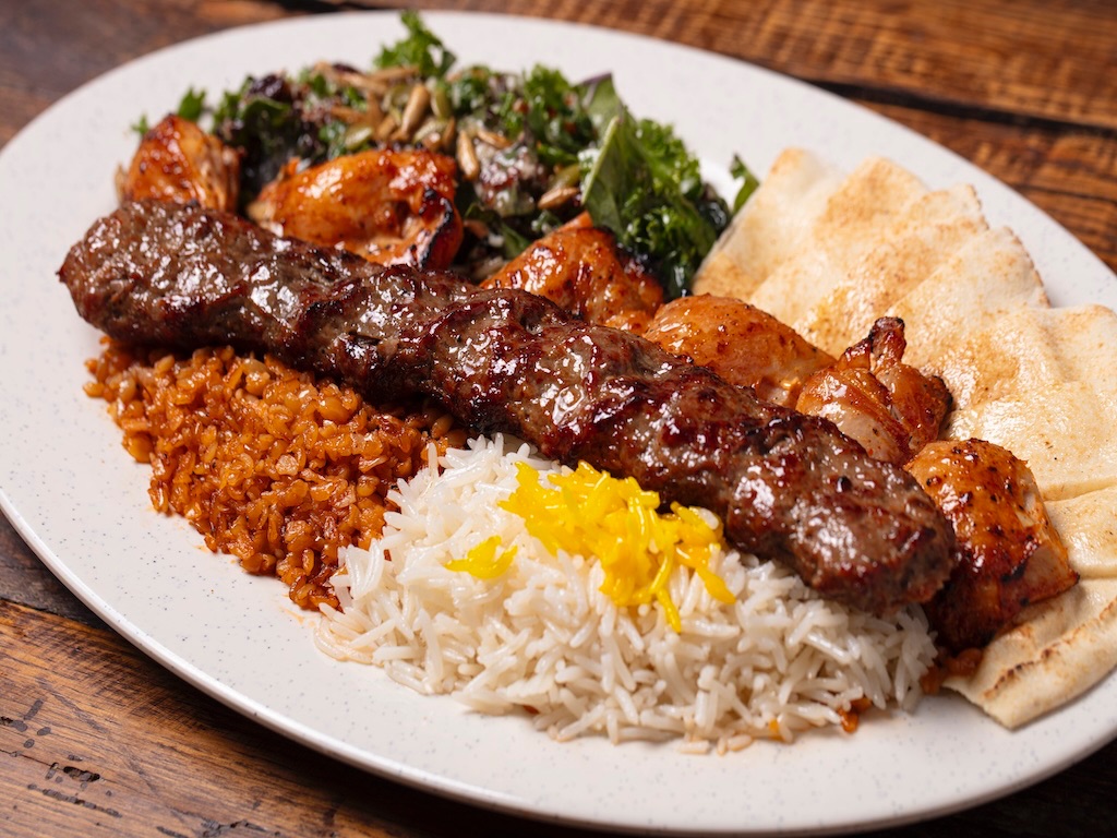 Combo N1 (Chicken Thigh Kebab & Beef Koobideh).