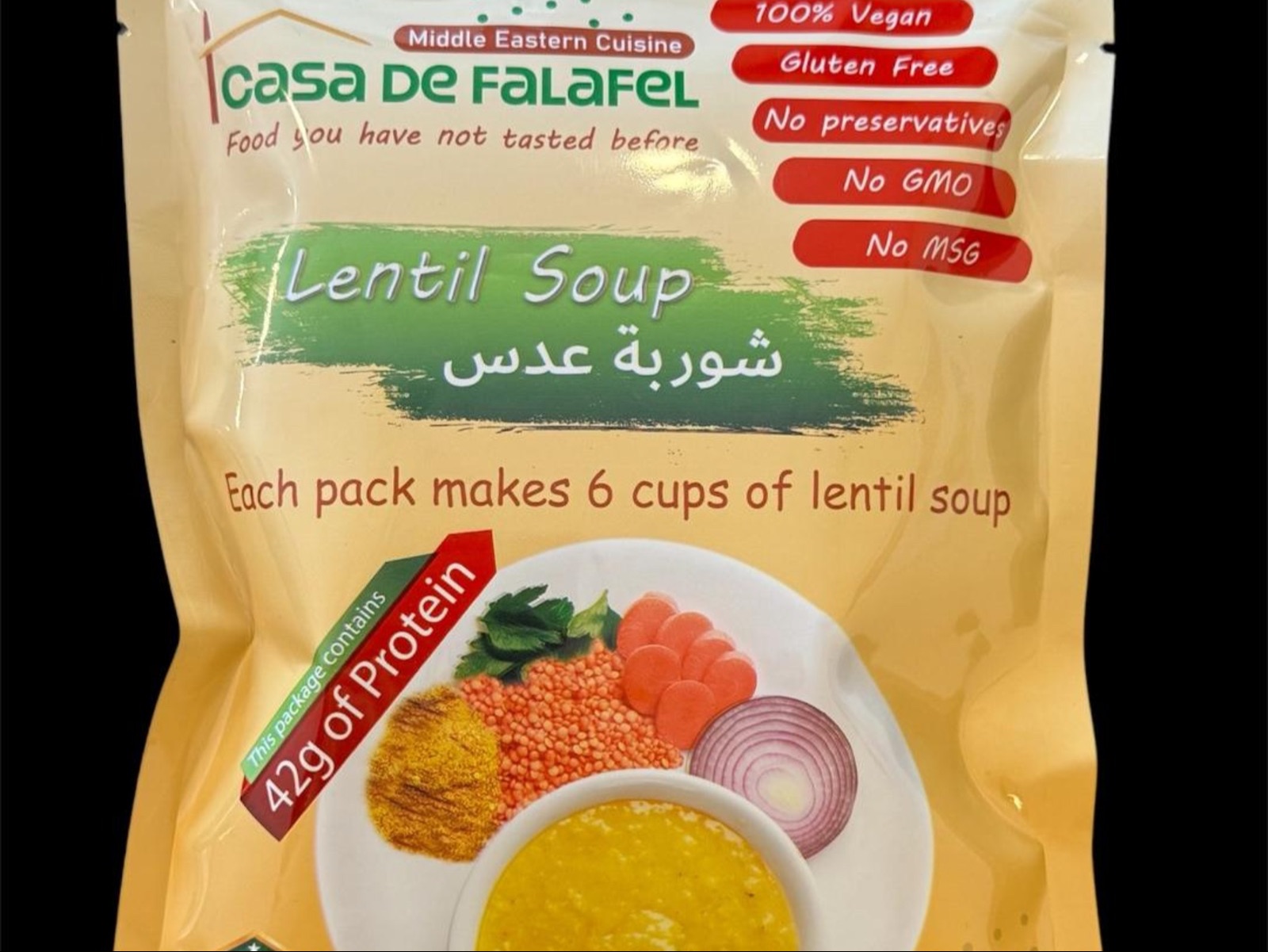 Lentil soup packet.