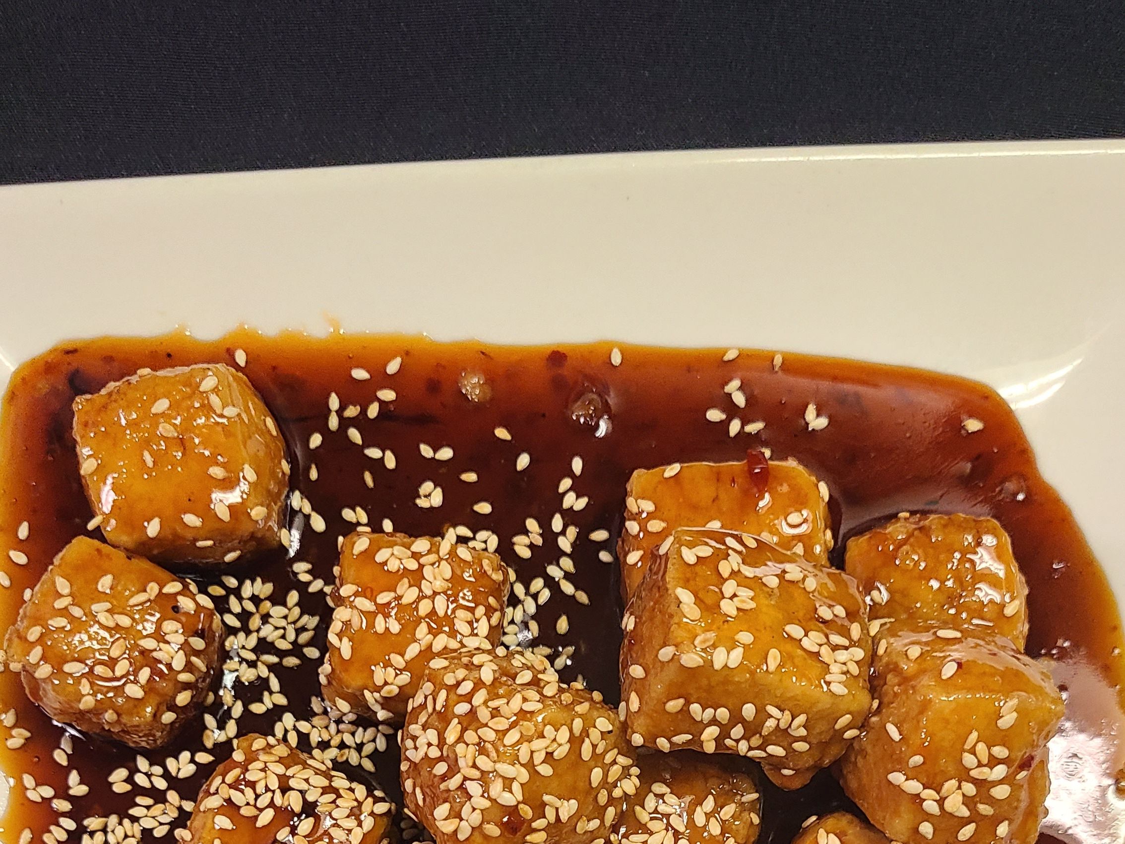 Sesame Tofu.