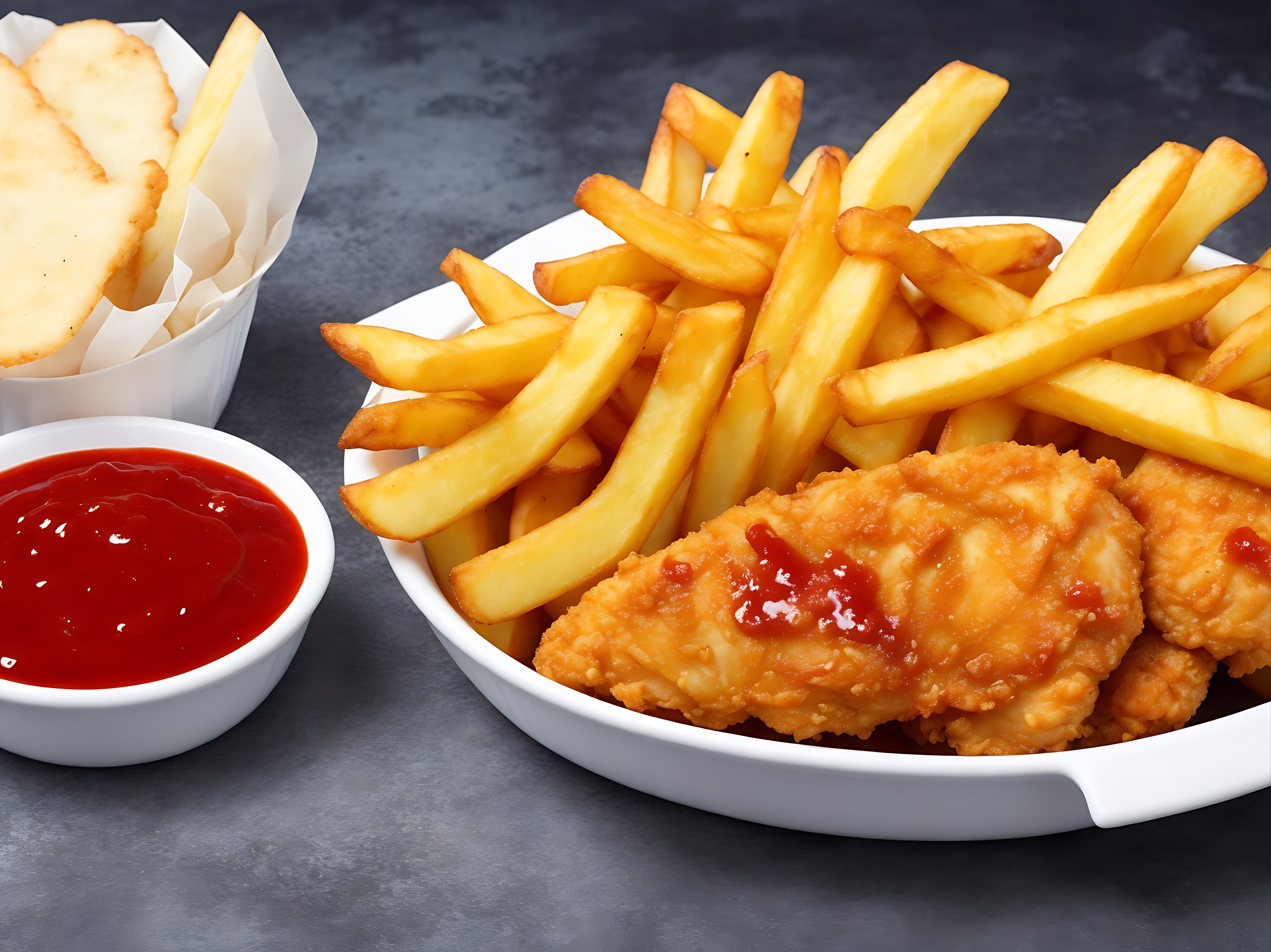 Fried Chicken & Fries.