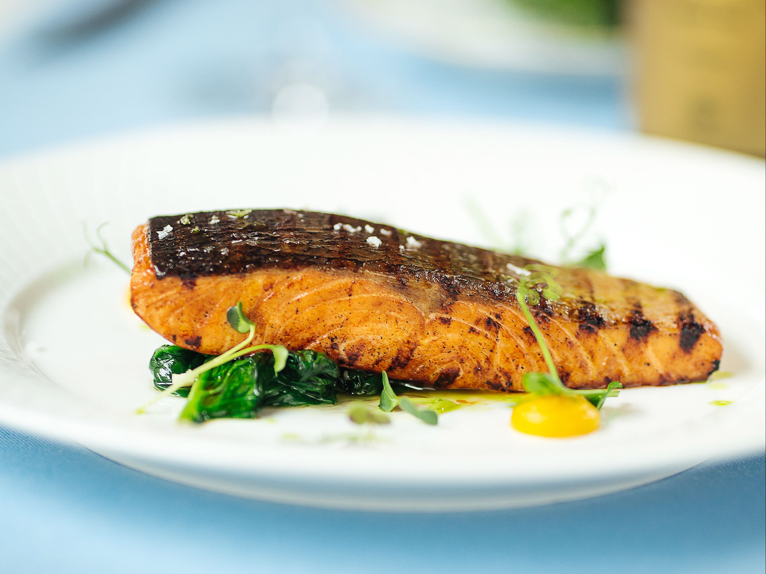 Grilled Oulala Salmon.
