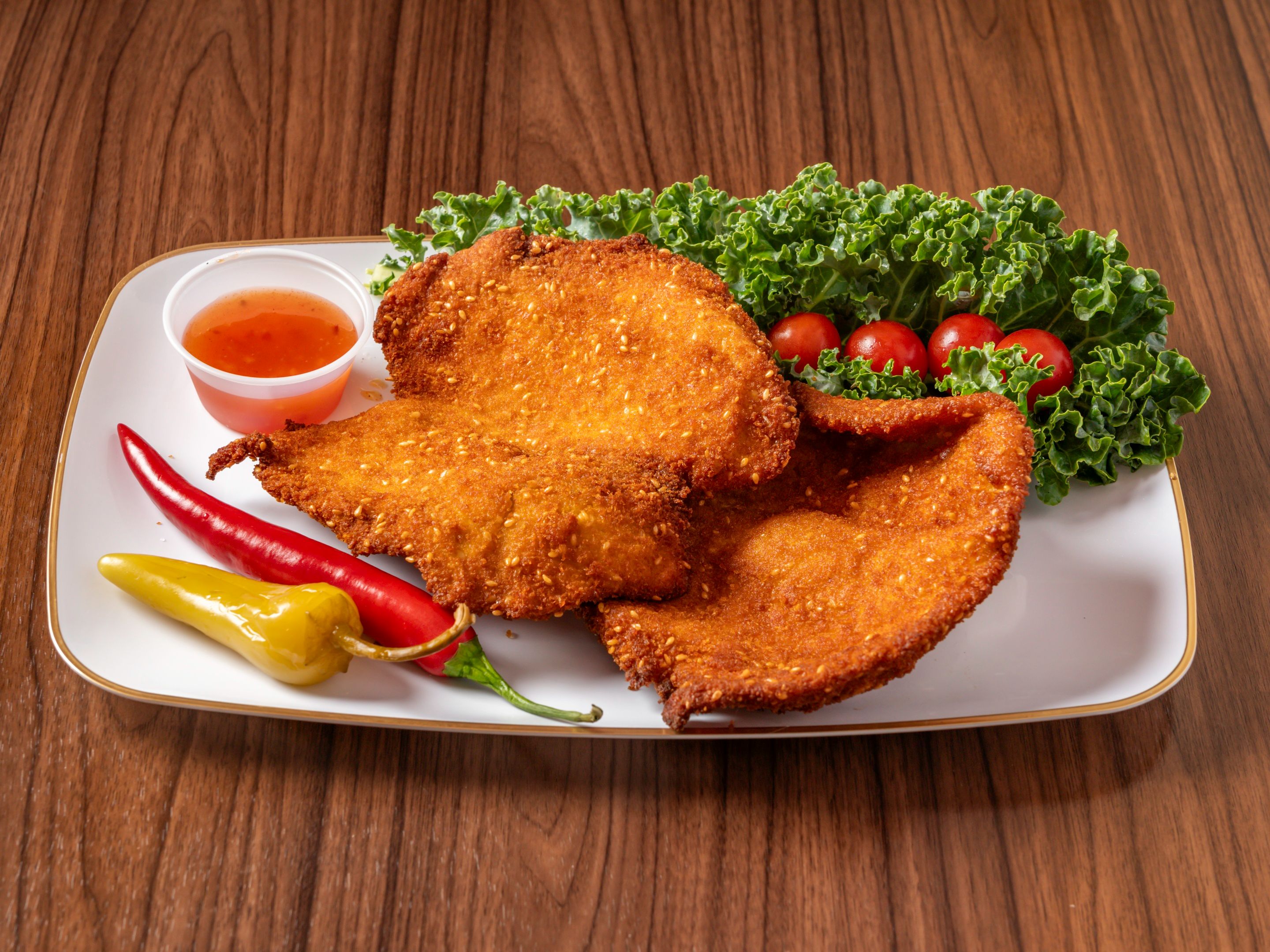 Fried Schnitzel Platter.