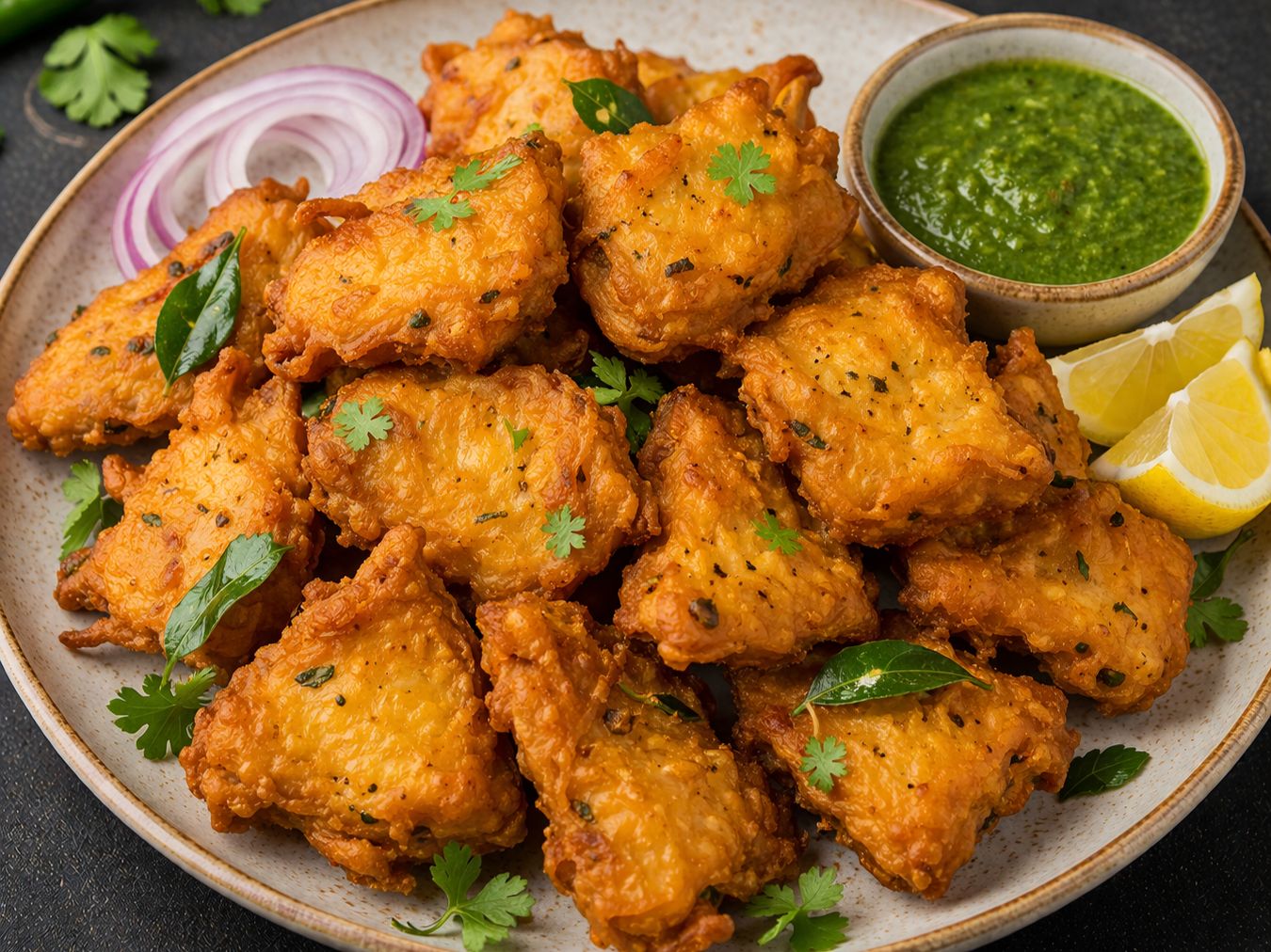Fish Pakora (GF).