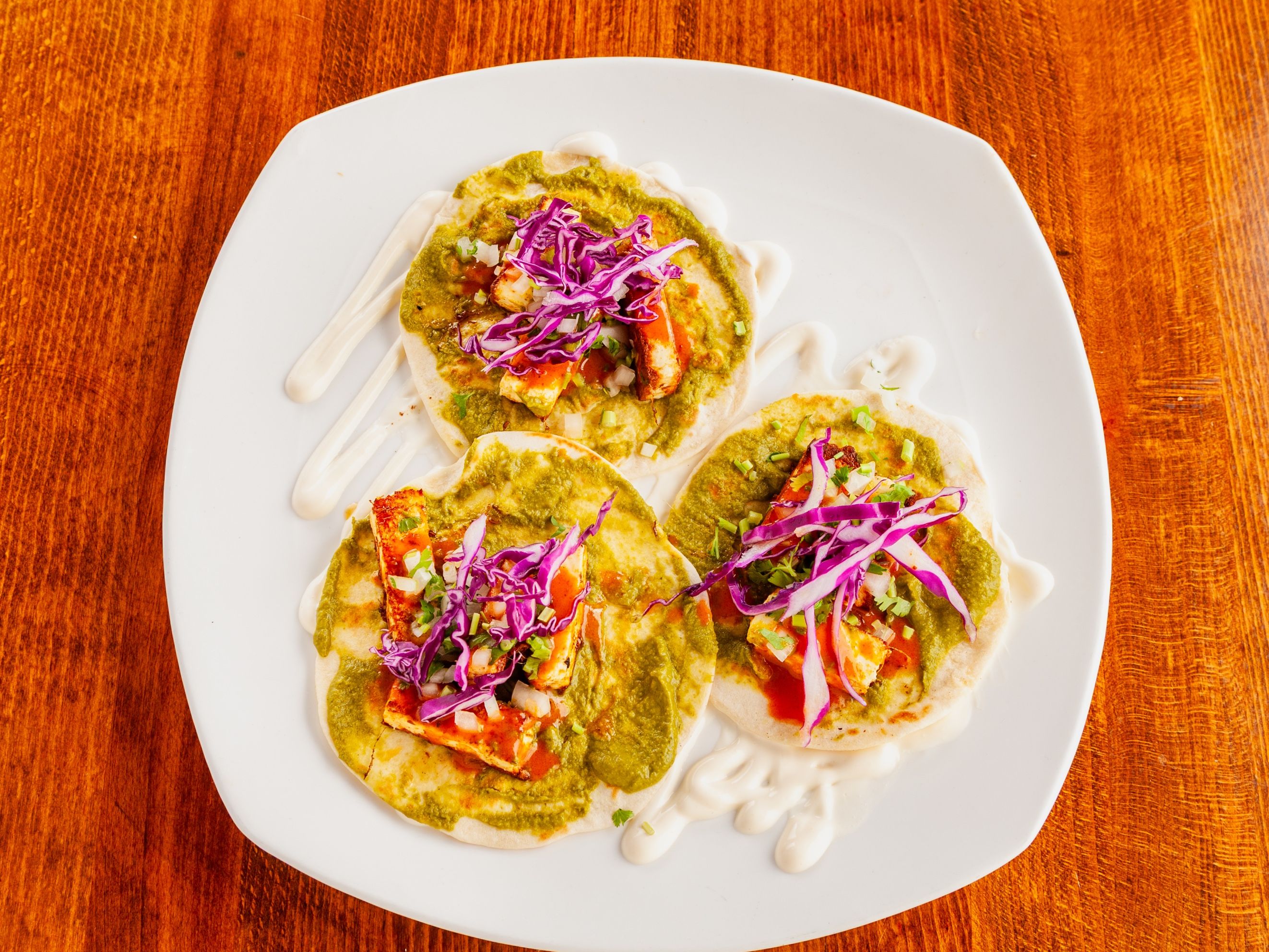 3 Paneer Tikka Tacos.
