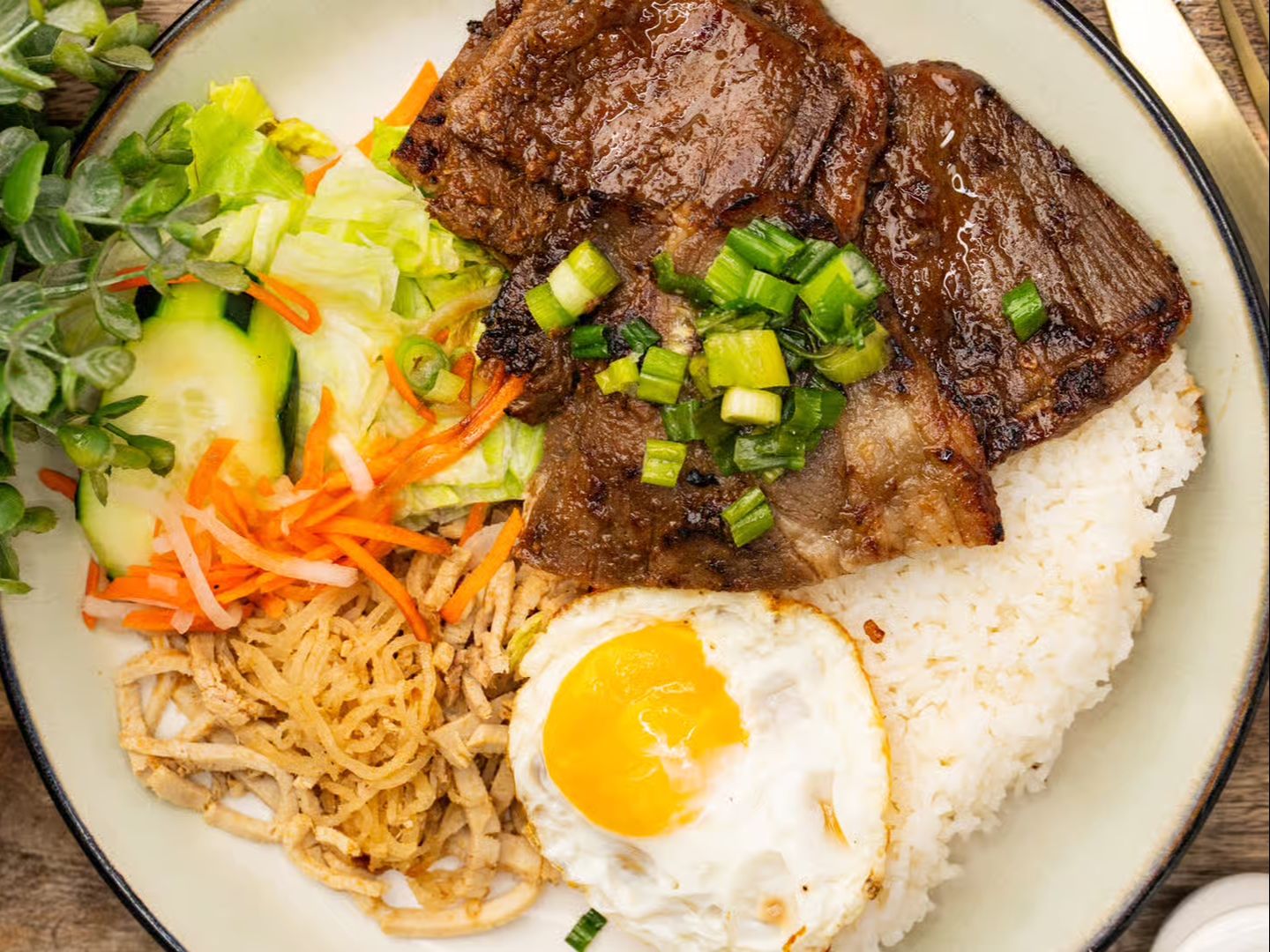 C70. Rice w/ Grilled Pork, Shredded Pork, Egg.