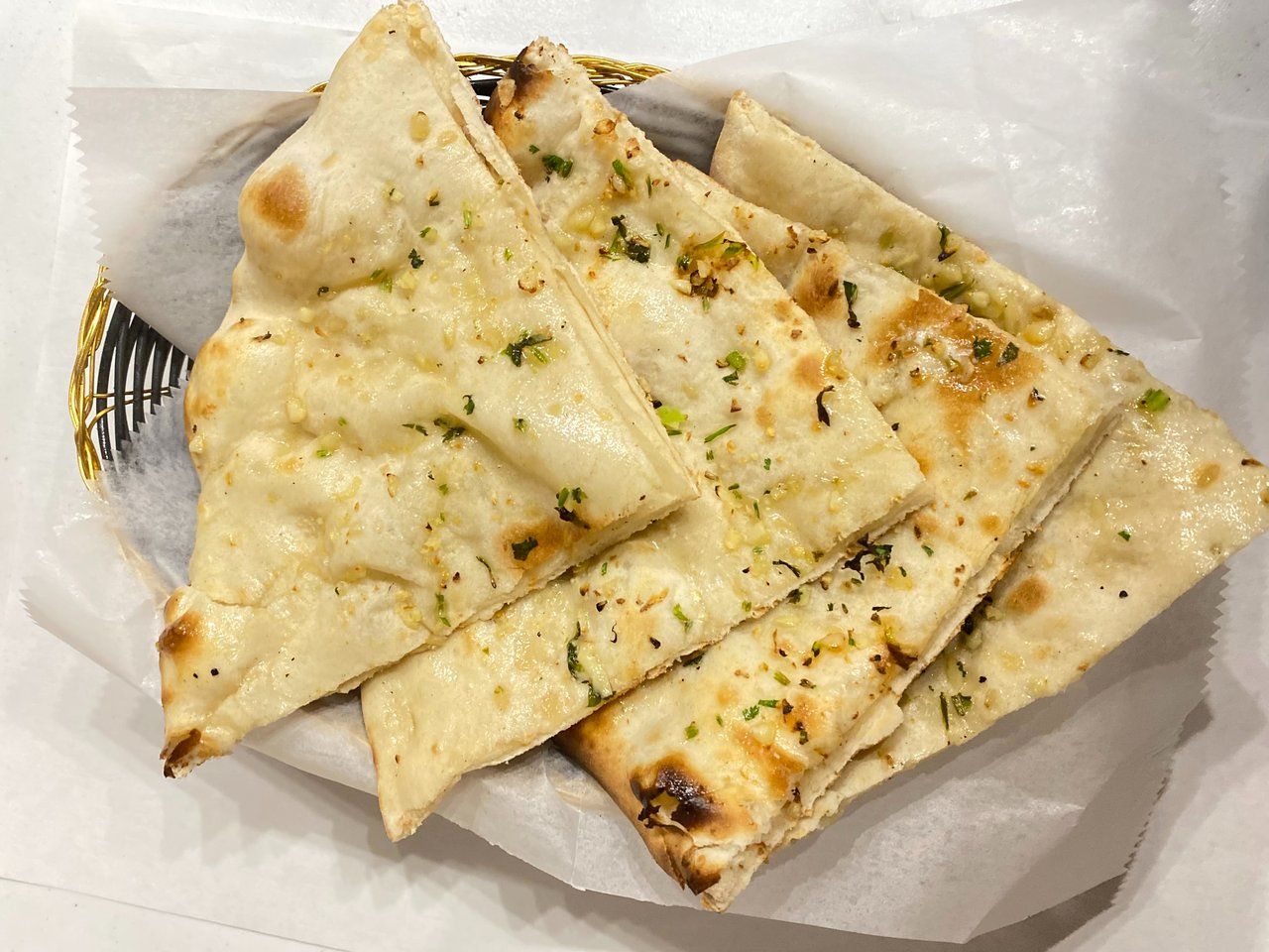 Delicious Garlic Naan Awaits