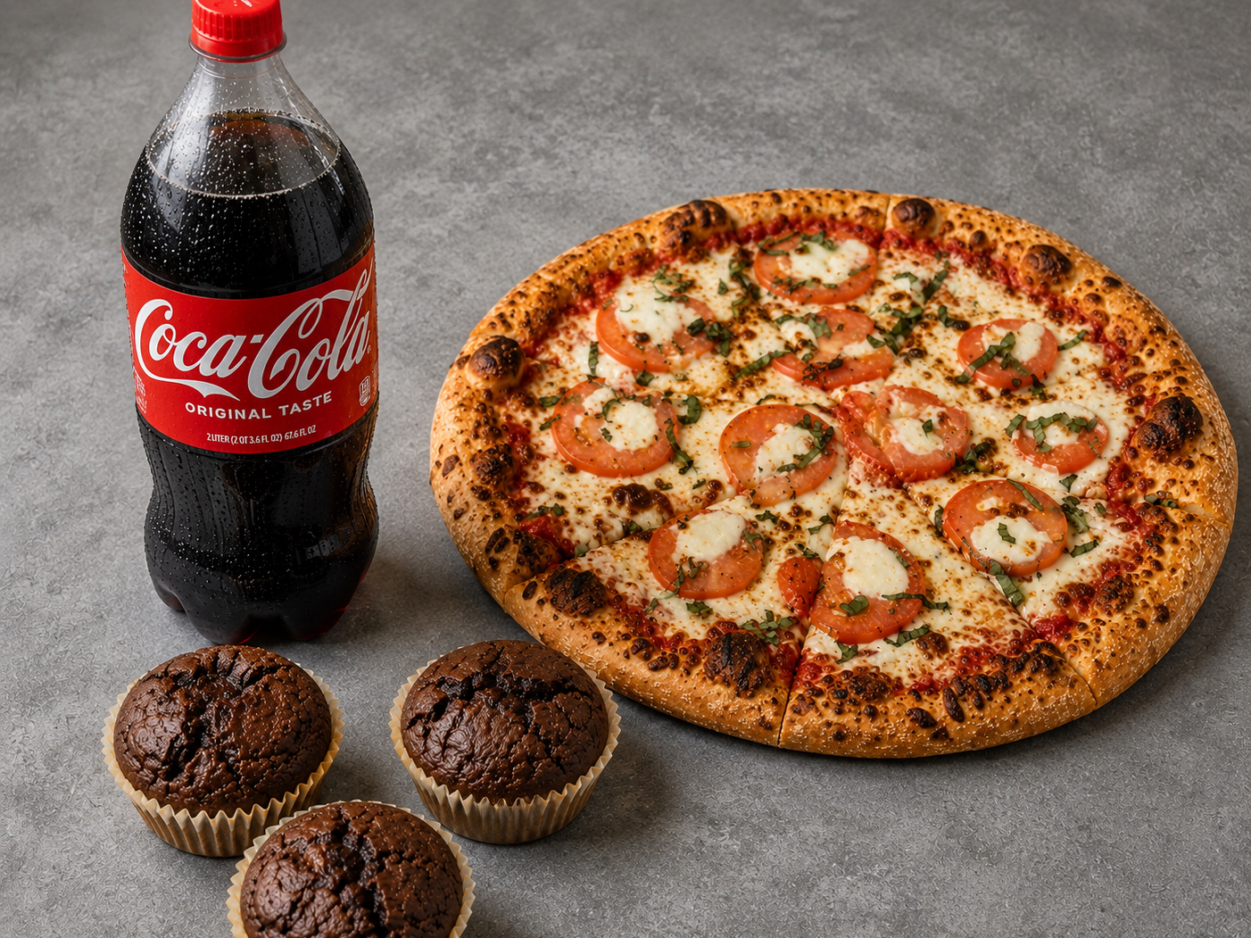 20 Pizza" 3 Lava Cakes with 2L Coke.