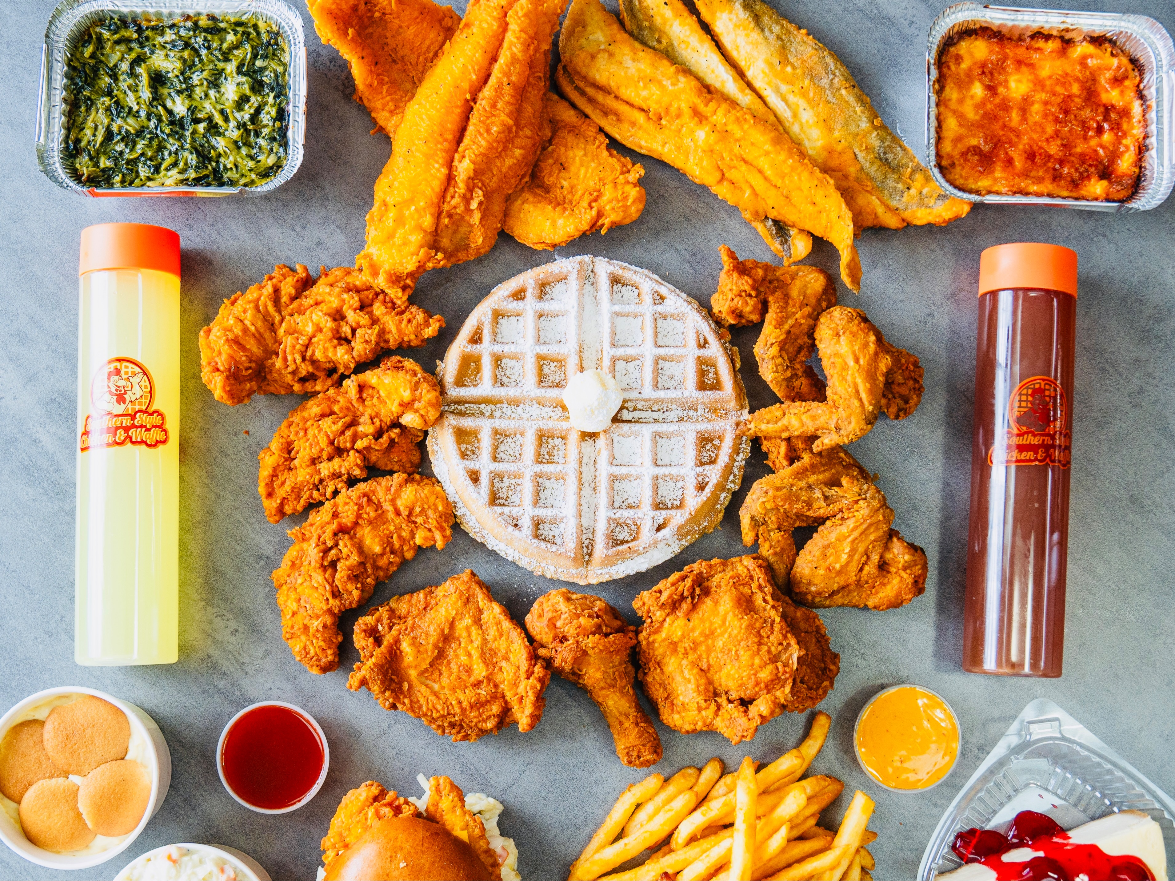 5 Pcs Chicken & 5 Pcs Catfish W/ 2 Sides