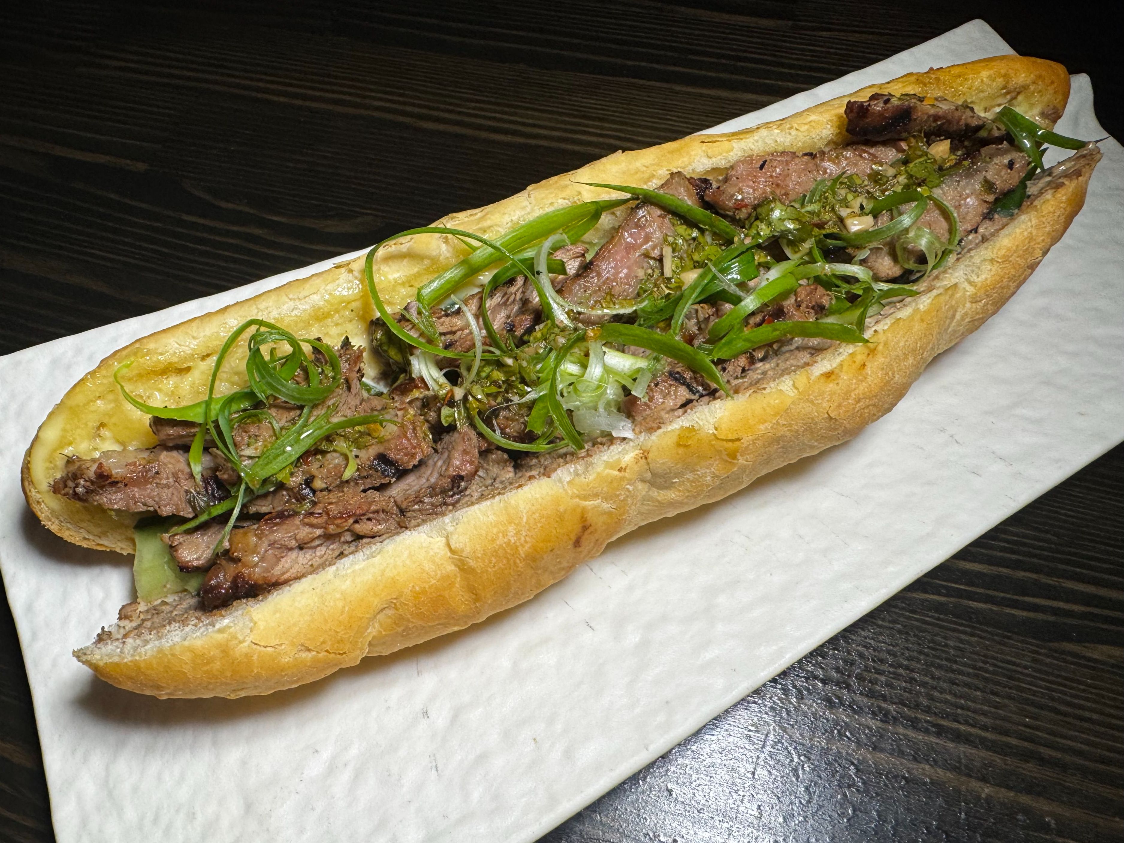 GRILLED RIBEYE CHIMICHURRI BANH MI.
