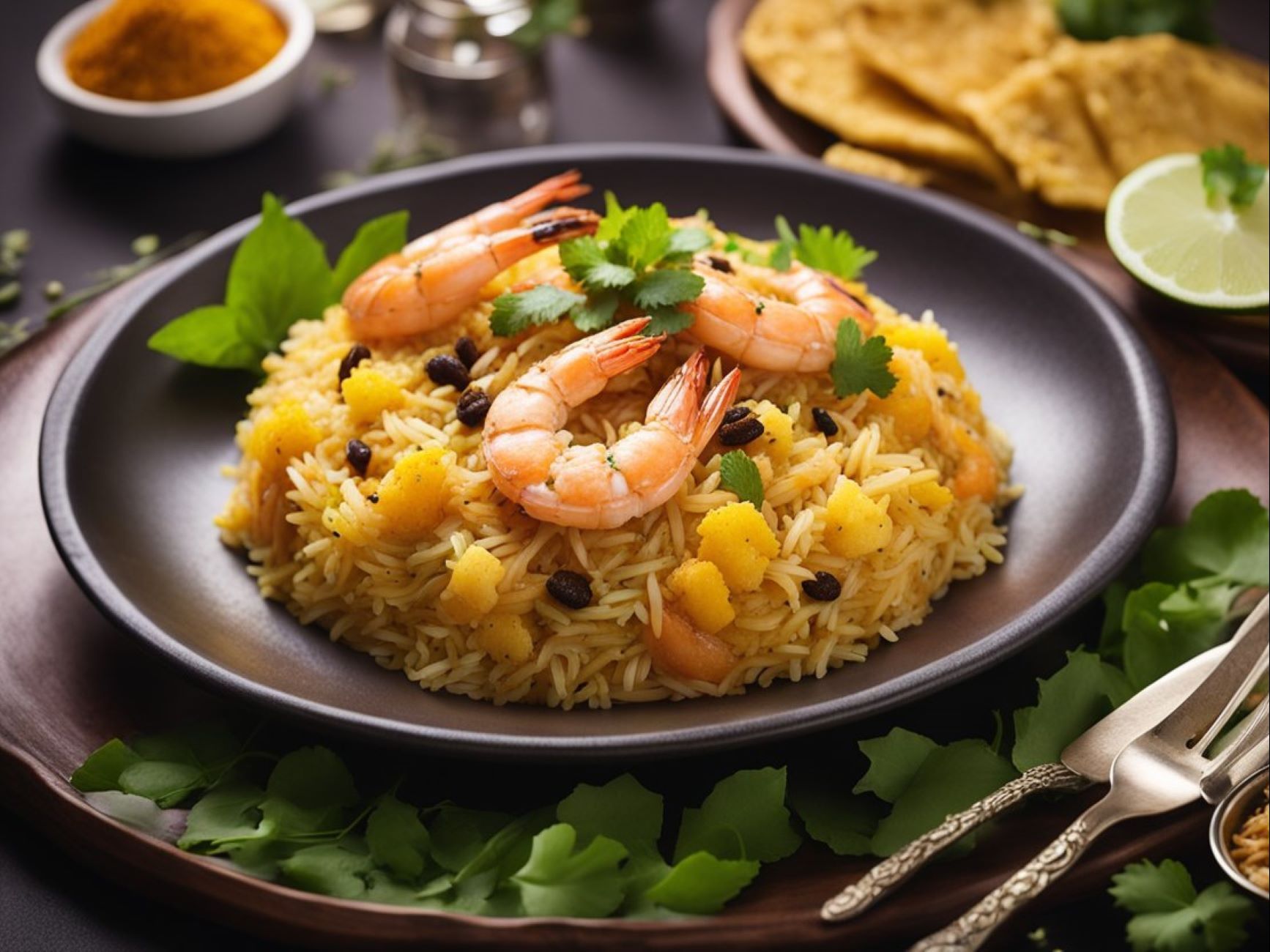 Shrimp Biryani.