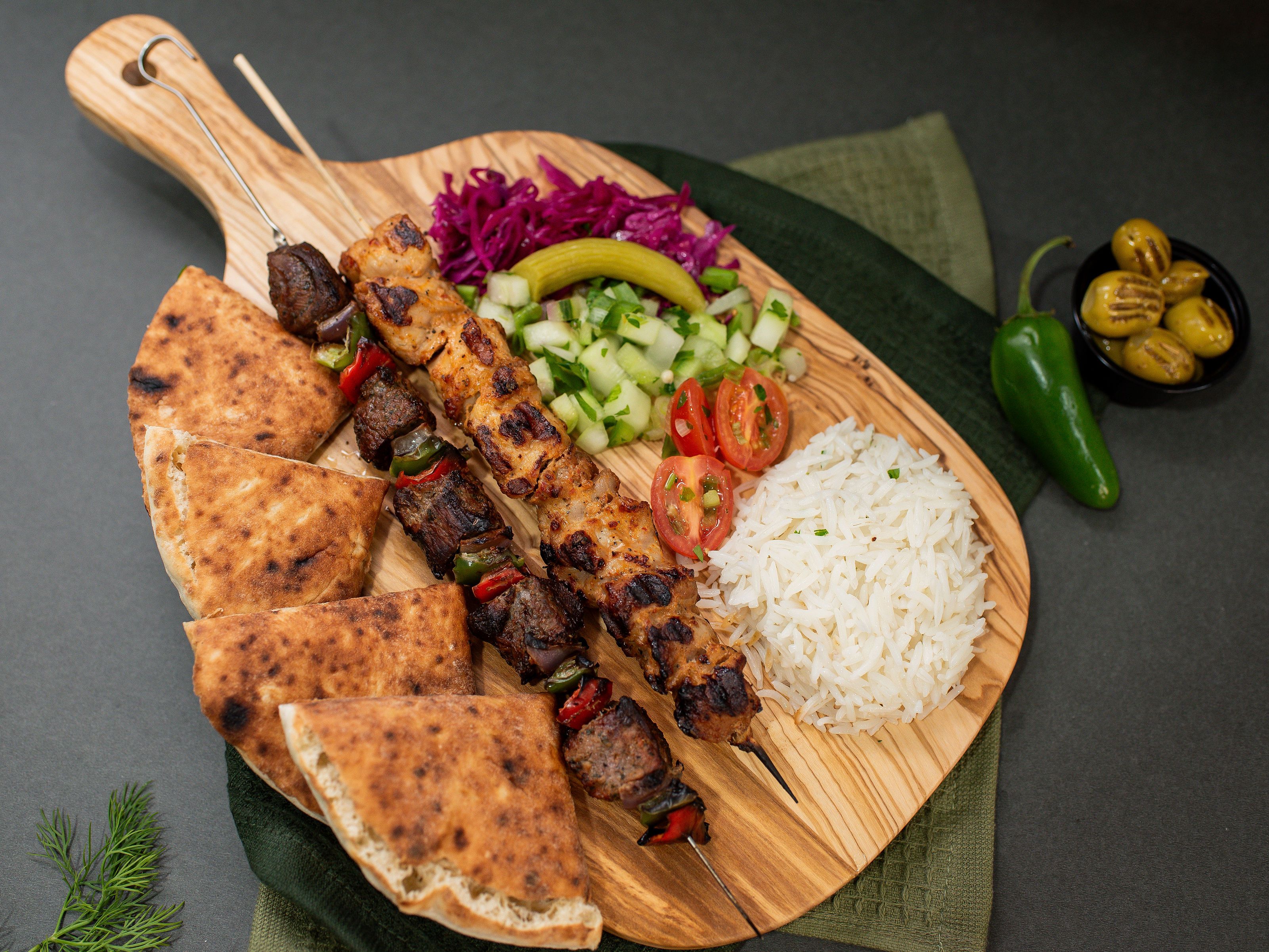 Mixed Shish Kebab Plate.