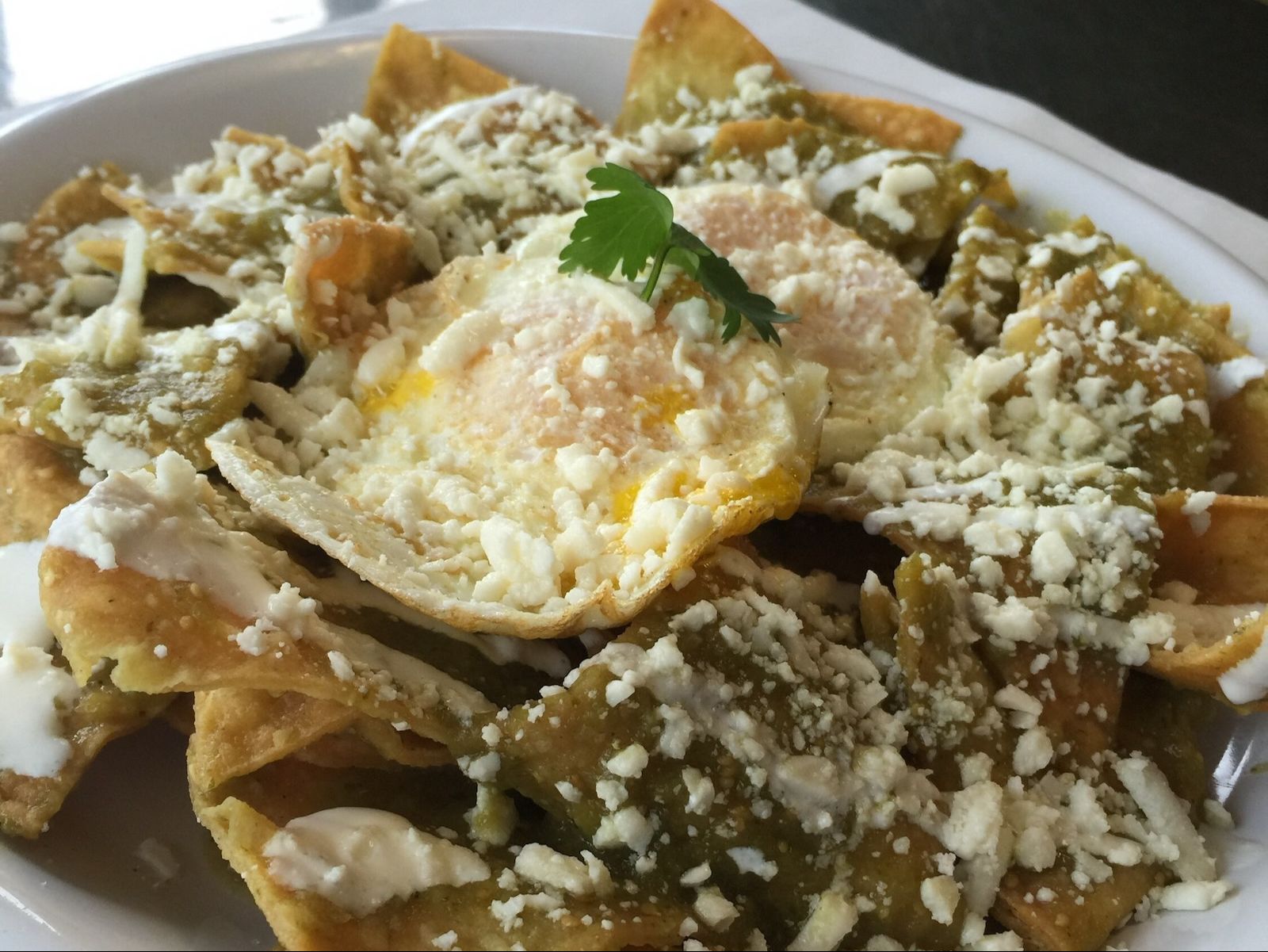 Eggs Chilaquiles.
