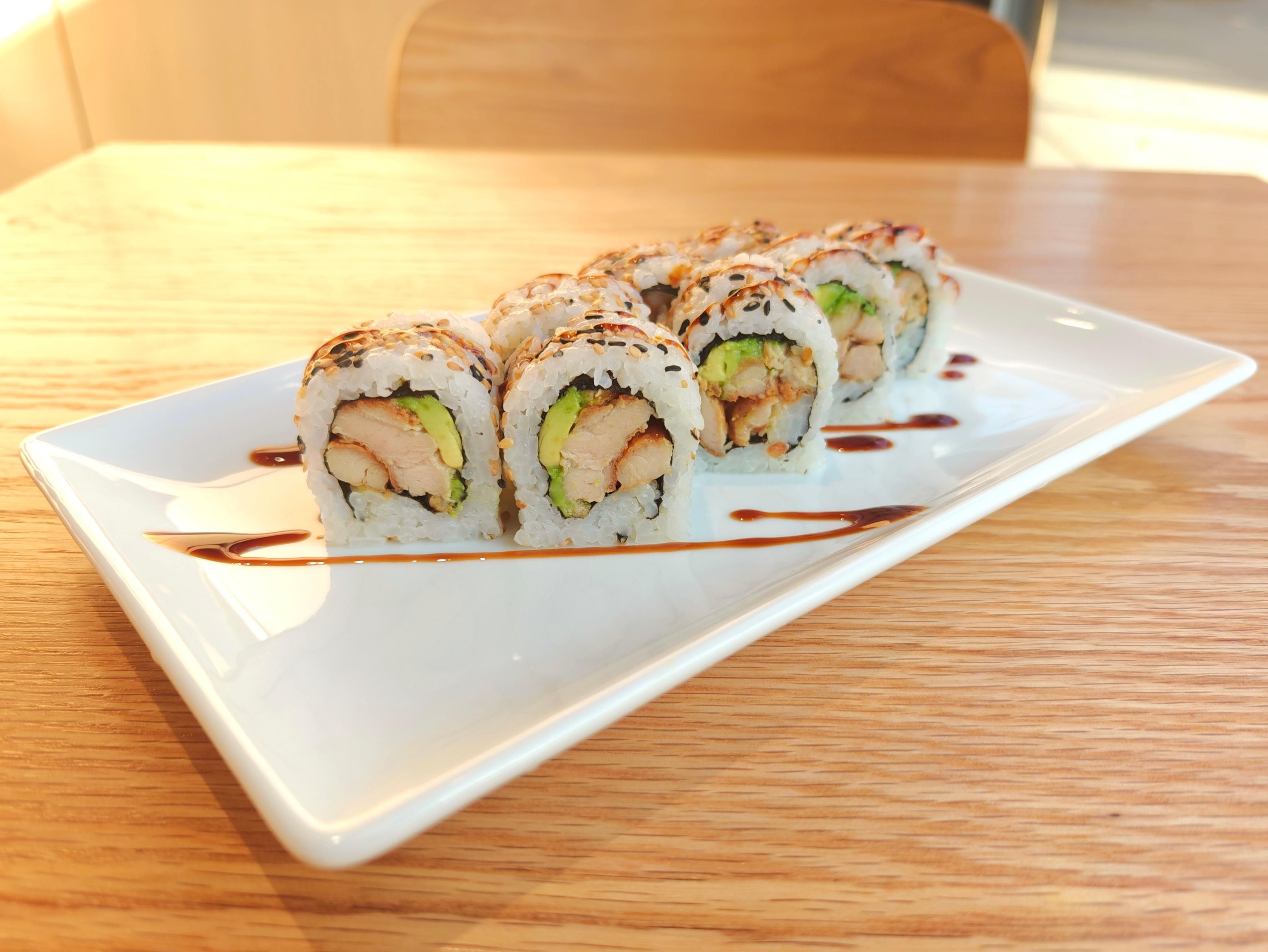 CHICKEN TERIYAKI ROLL.