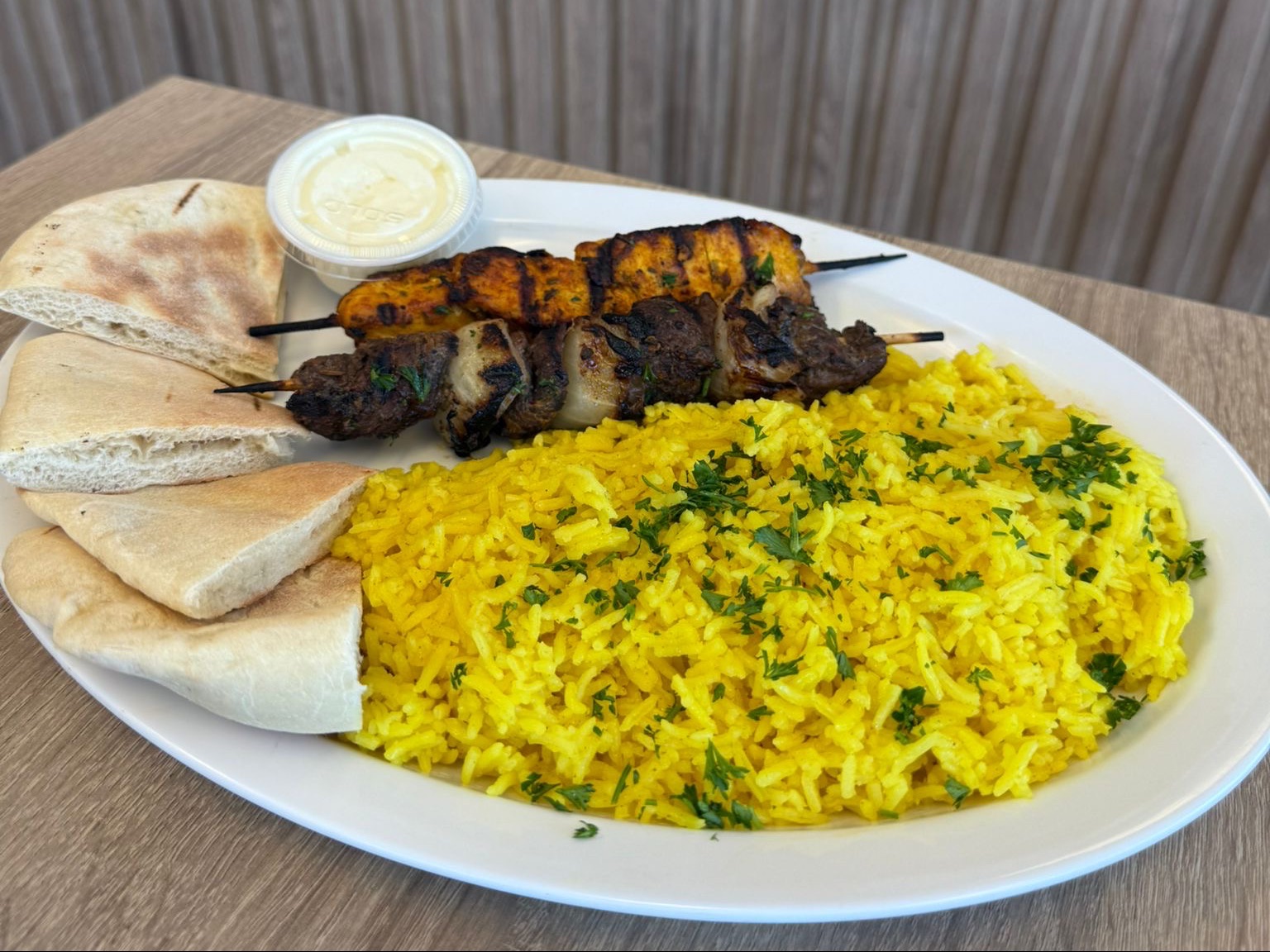 Combo Kabob Platter.