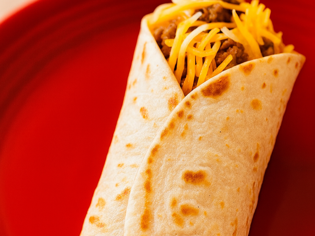 Kids Bean, Beef & Cheese Burrito.