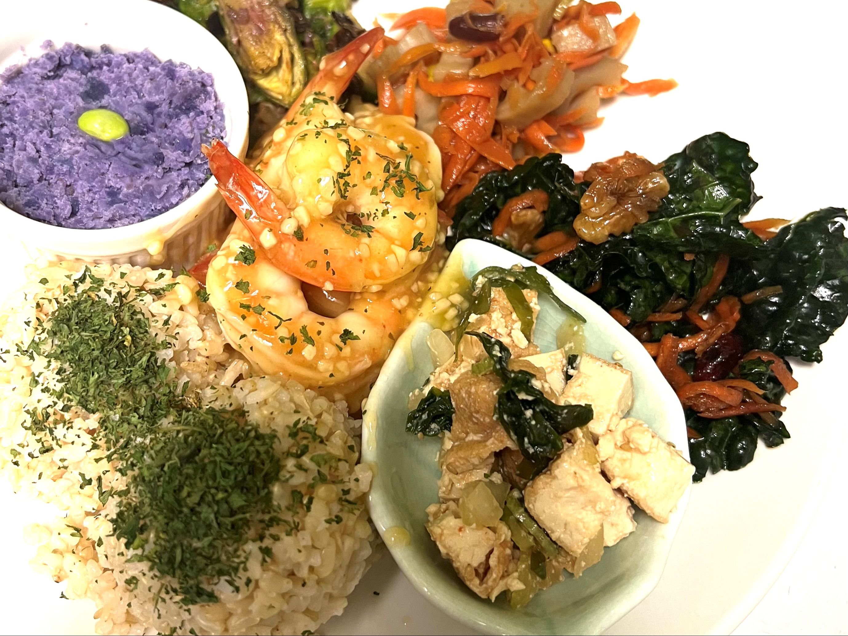 Garlic Shrimp Power Bento