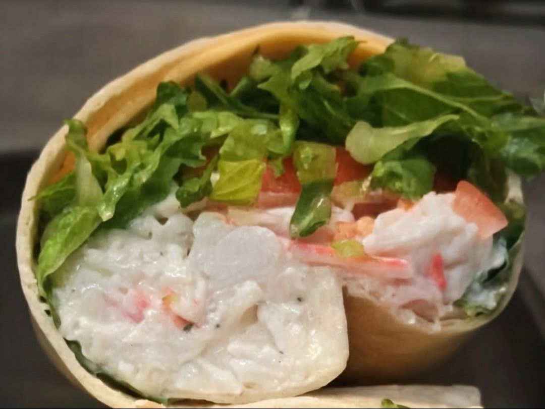 Seafood Salad Wrap.