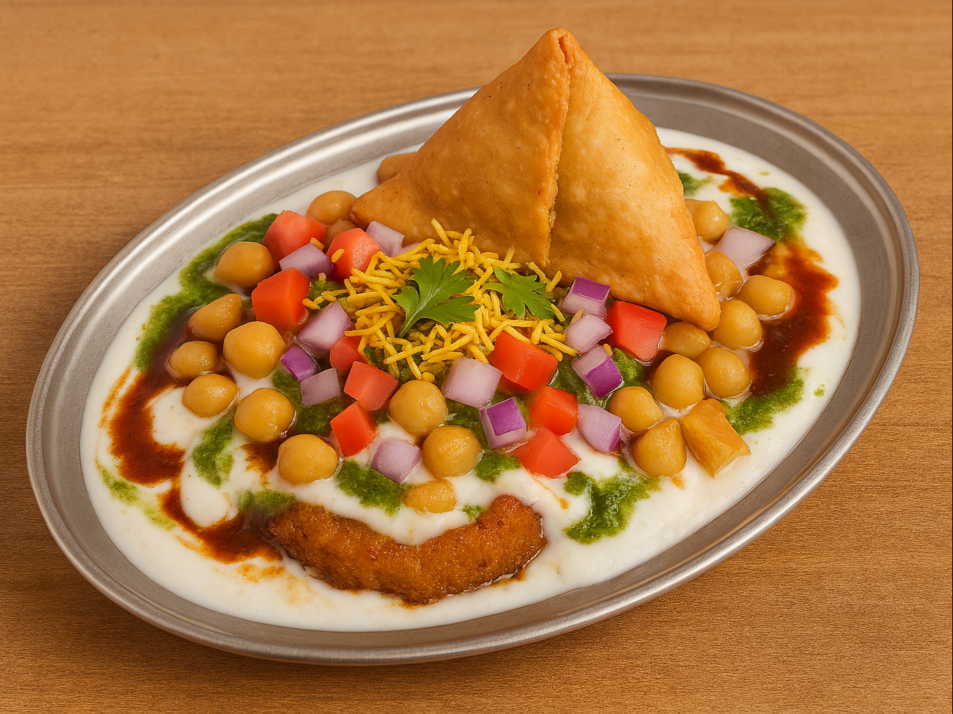 Samosa Chaat (Nf, V)