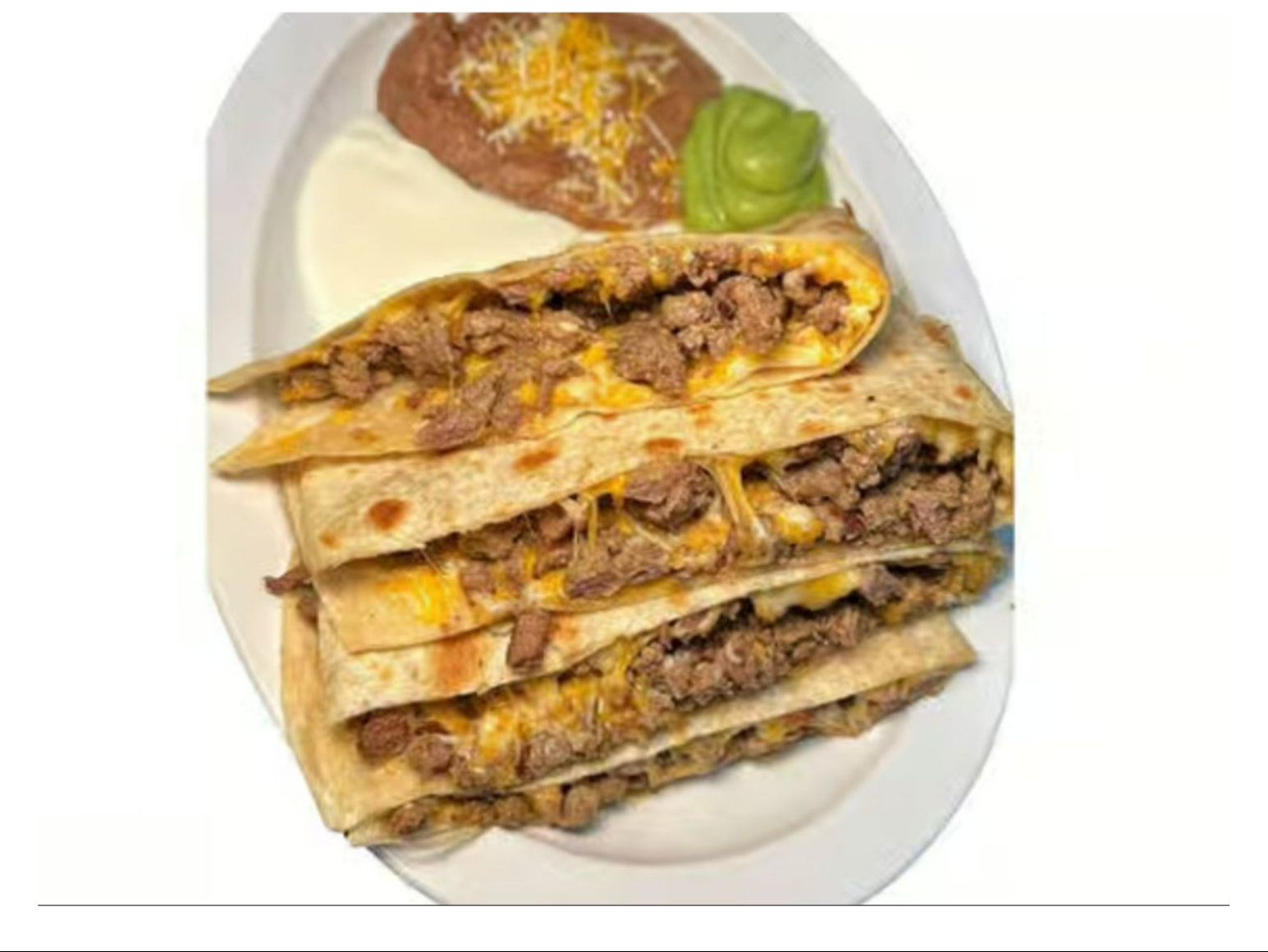 Mar y Tierra Super Quesadilla.