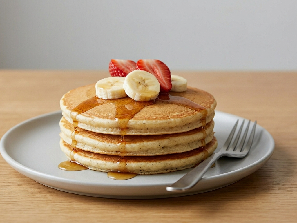 Indulge in our banana pancakes