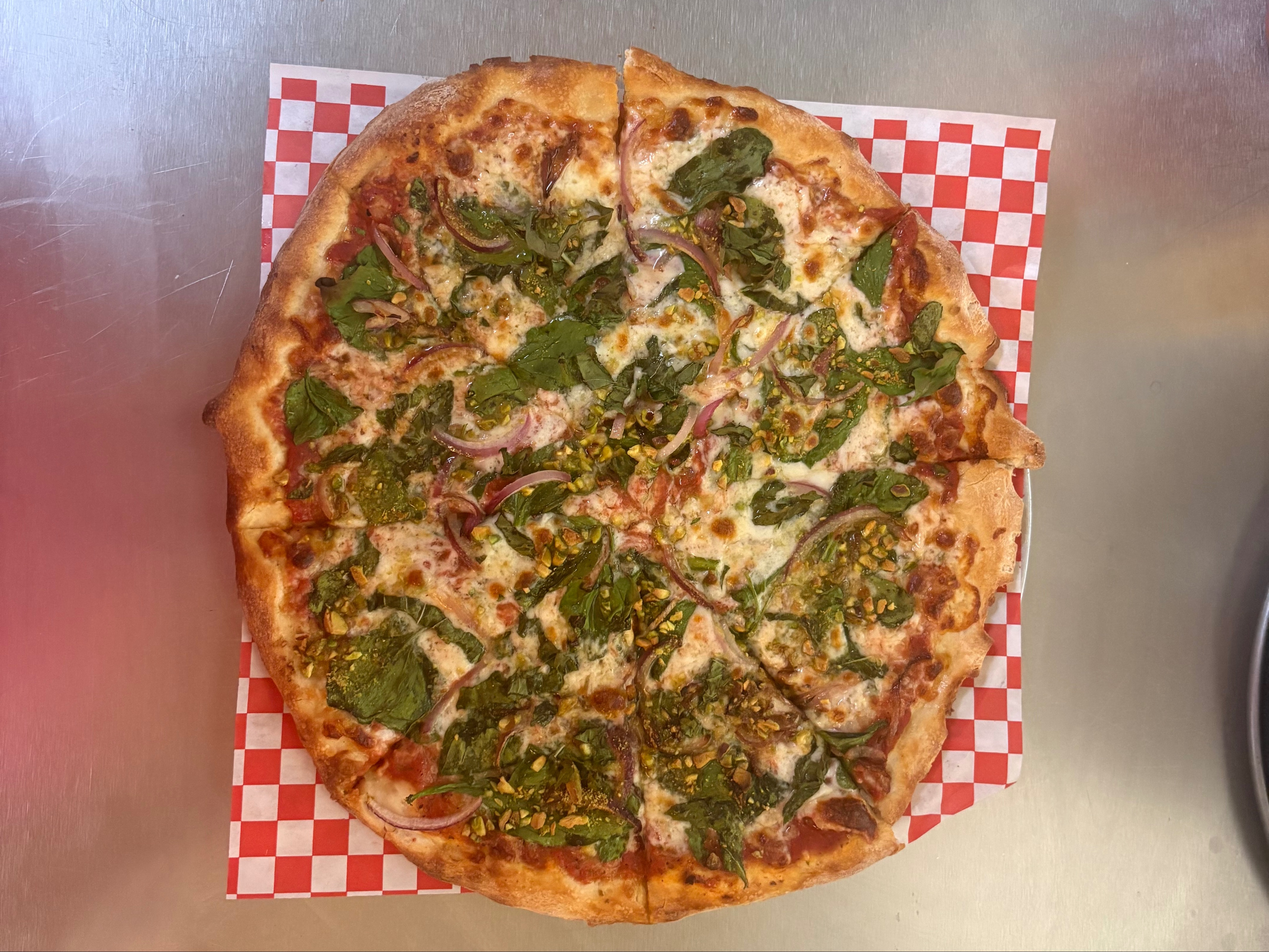 PistahioVeggie Pizza.