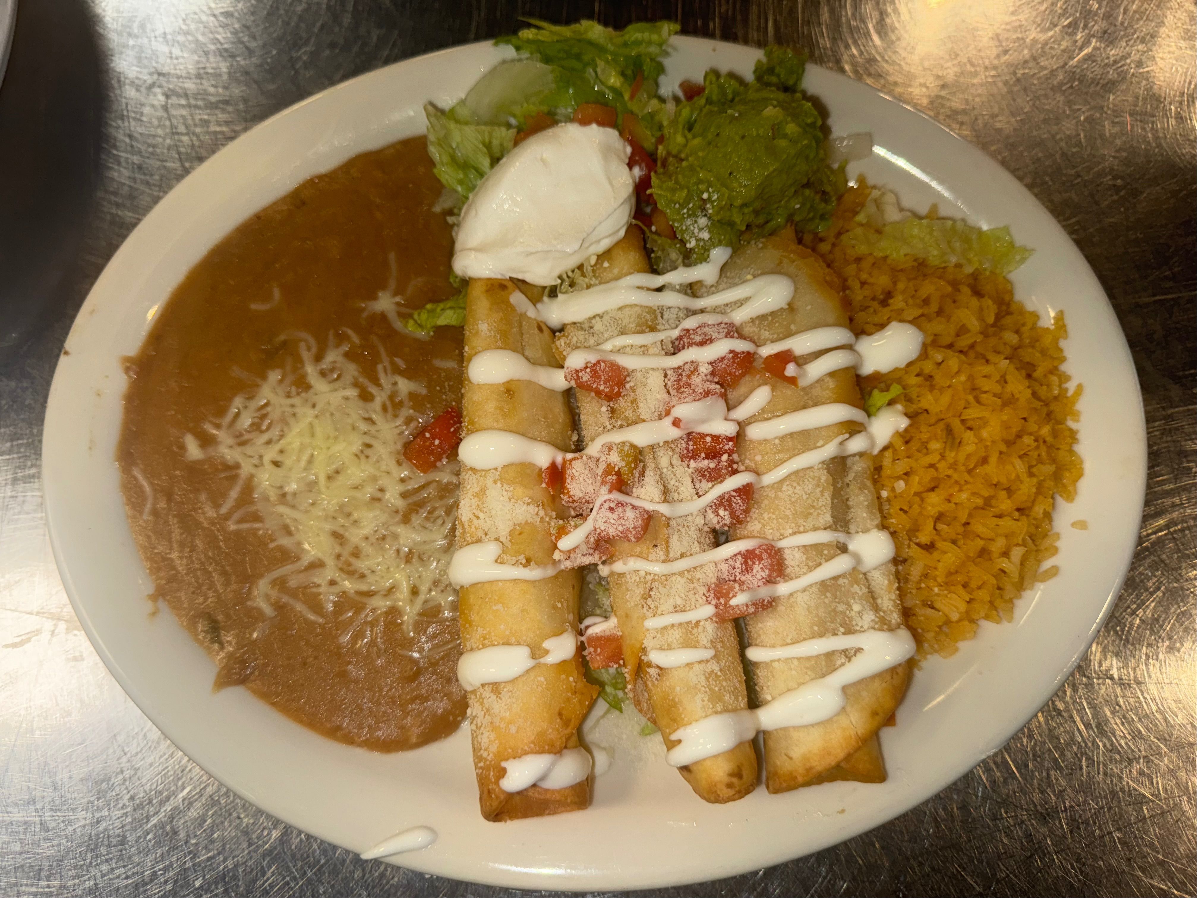 Chicken Flautas.