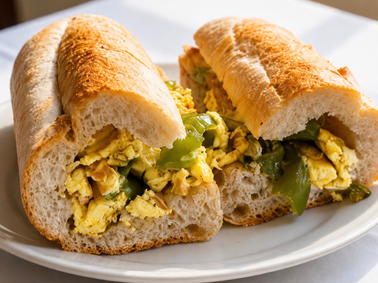 Peppers & Eggs Sandwich.