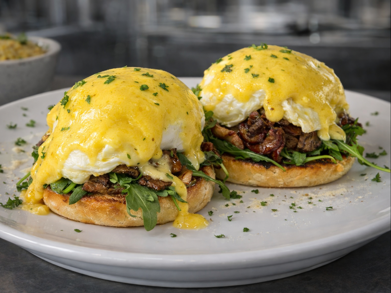 Short Rib Benedict.
