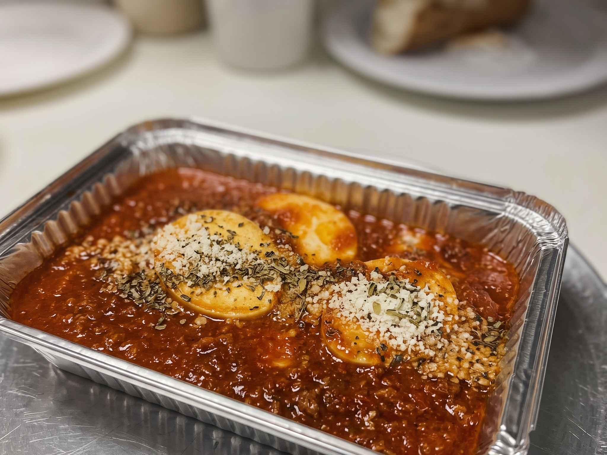 Ravioli With Marinara.