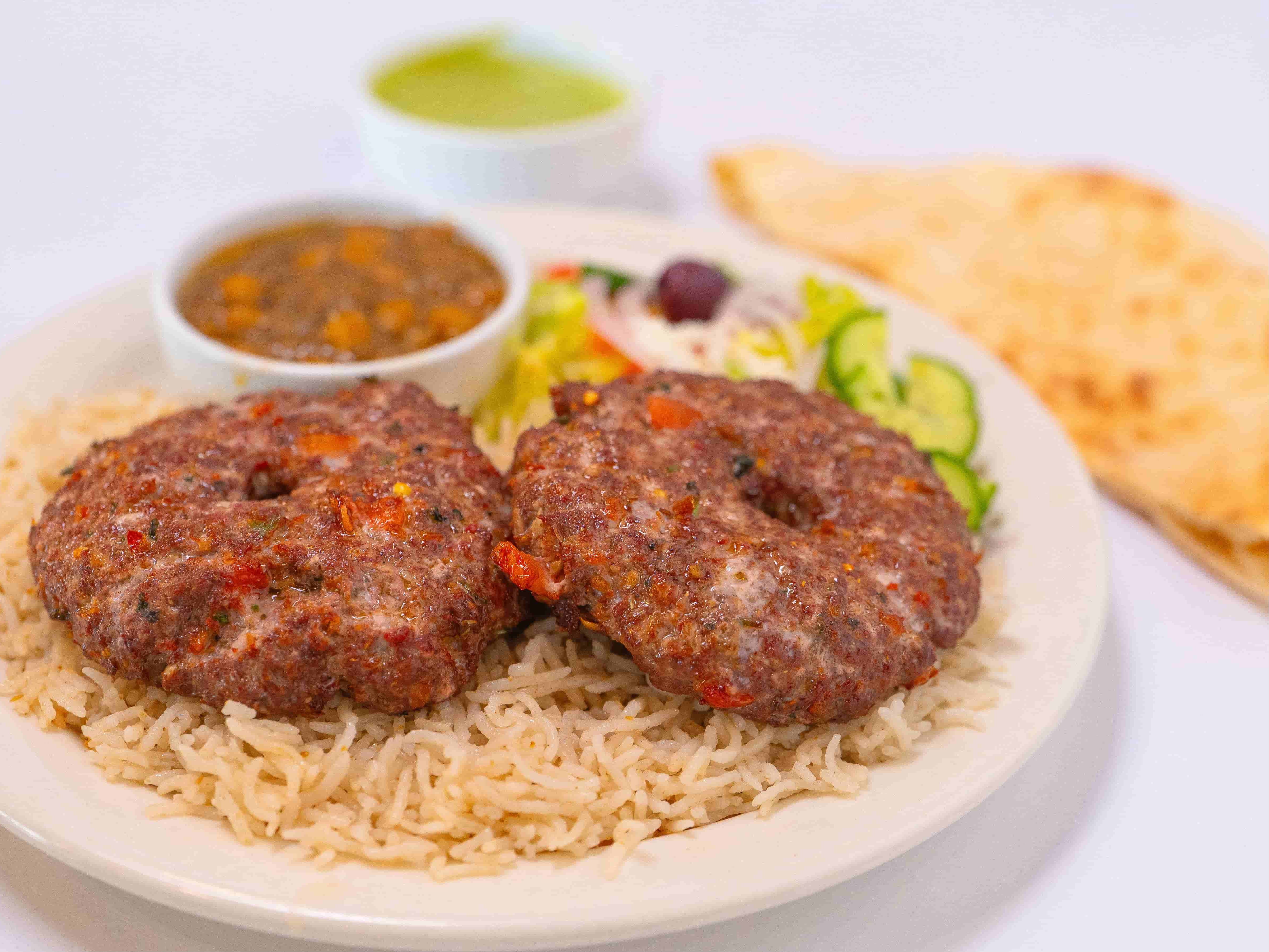 #7 Beef Chapli Kabob.