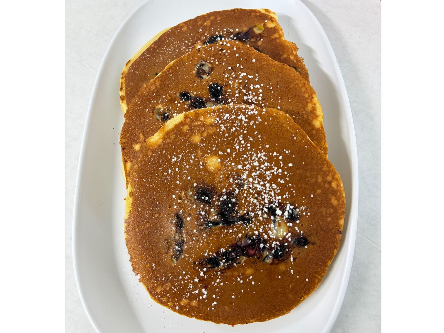 Blueberry Pancakes.