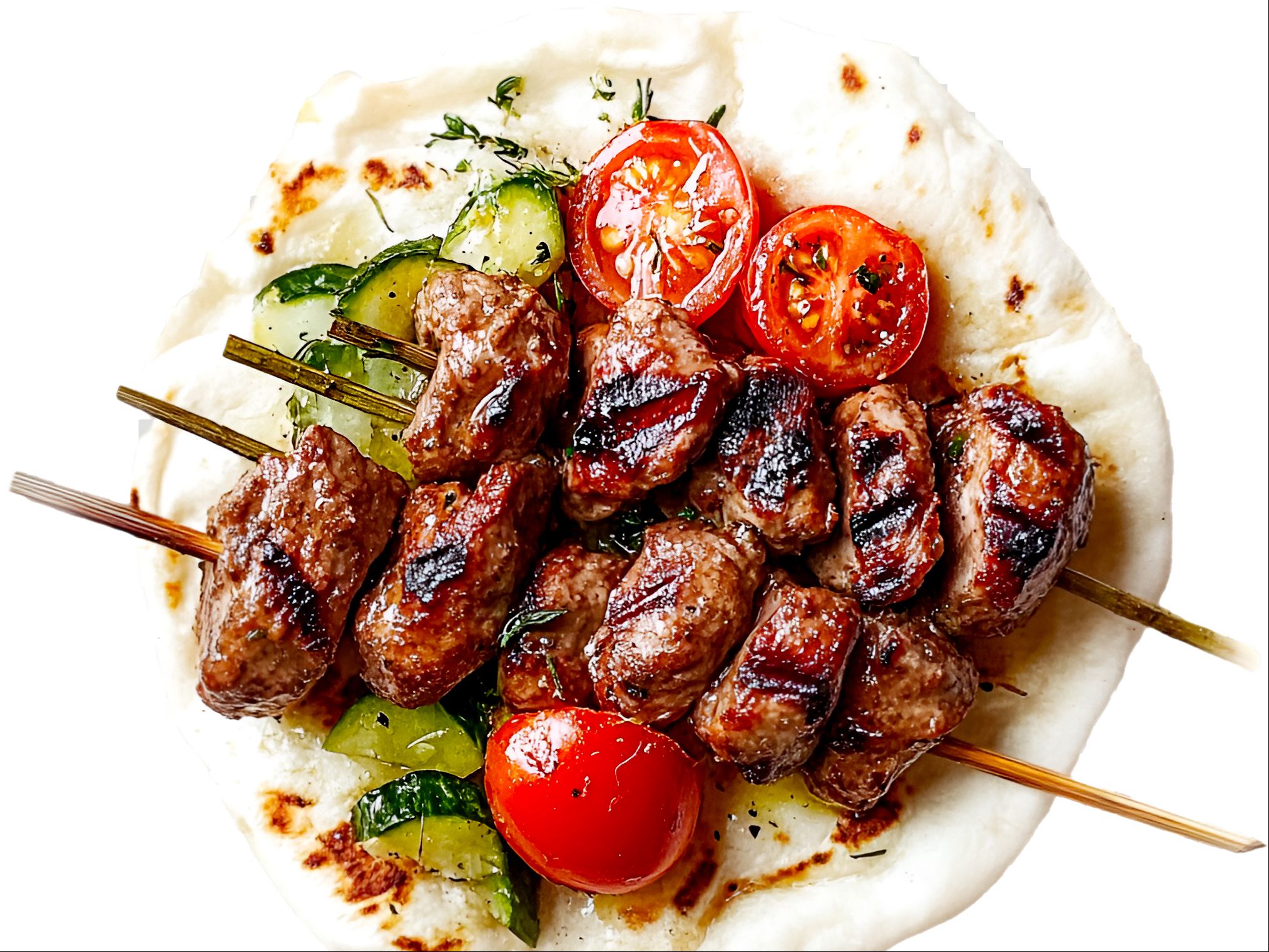 Beef Kabob Dinner.