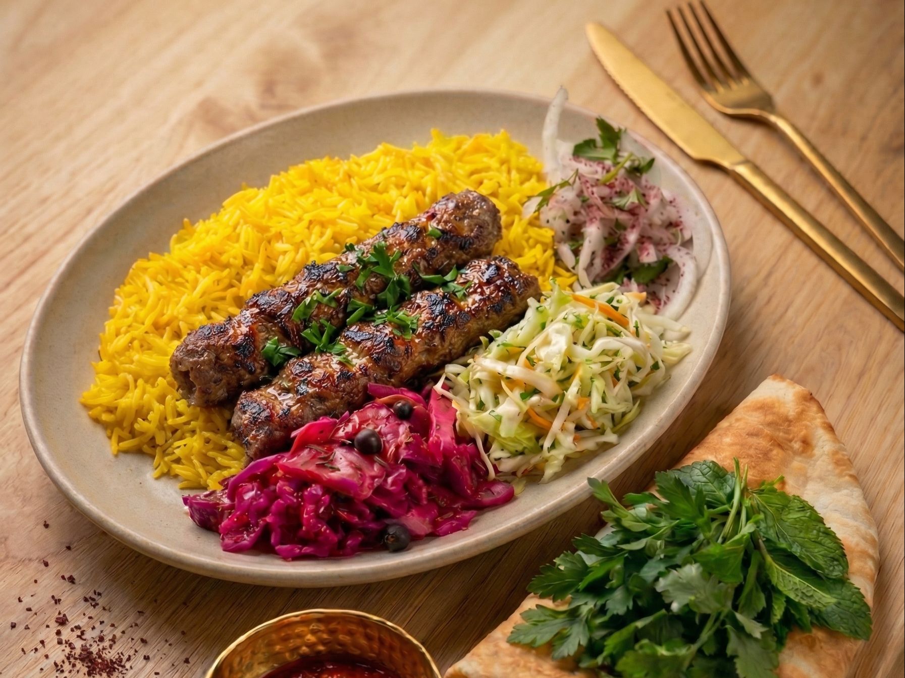 Lamb Lula (Koobideh) Kebab.