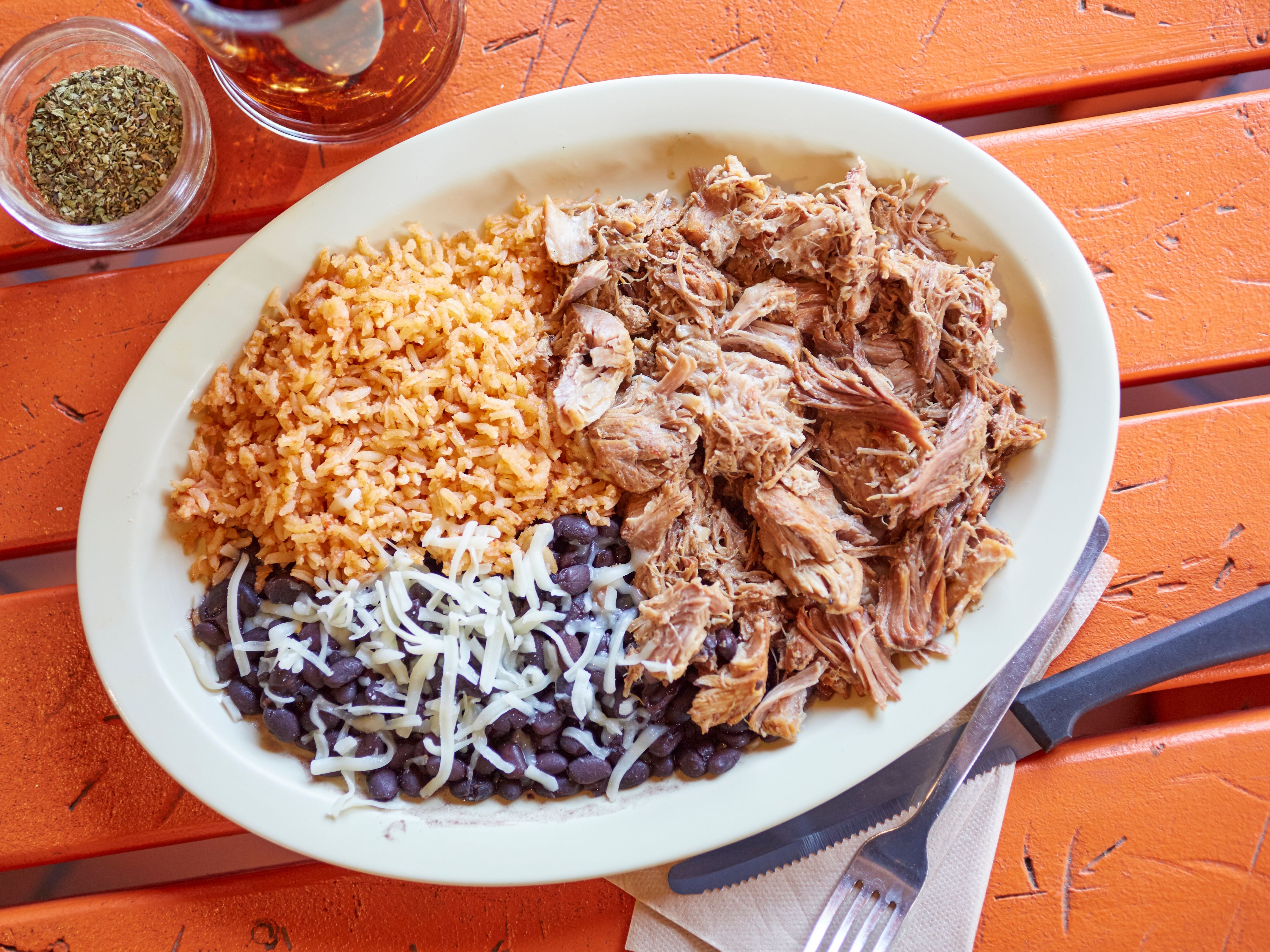 Carnitas Plate.