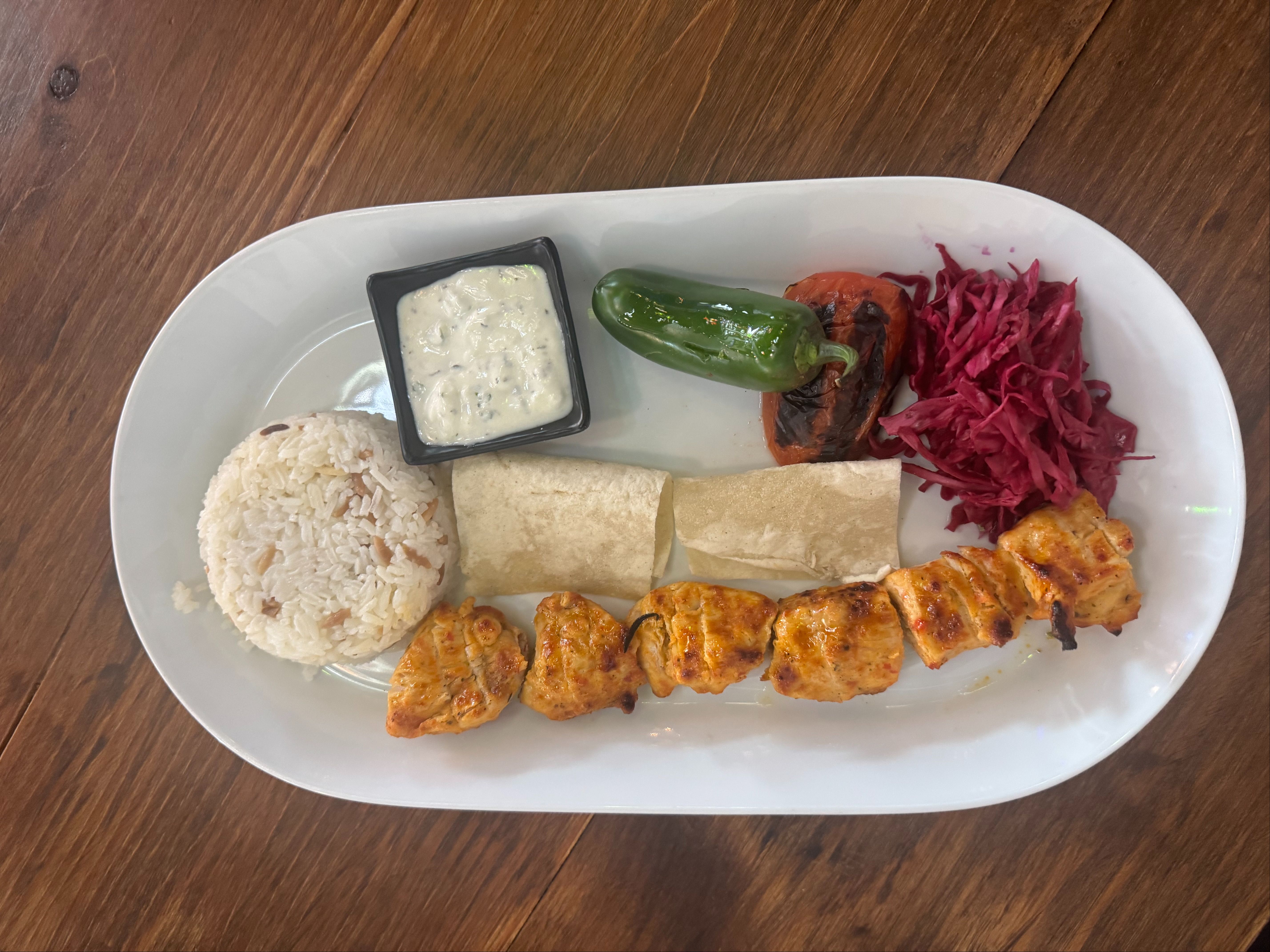 Chicken Shish Kebab.