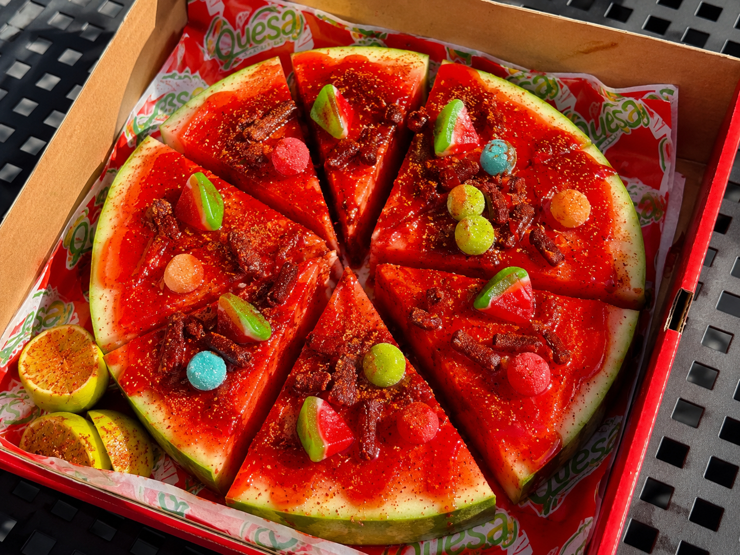 Watermelon Chamoy Pizza.