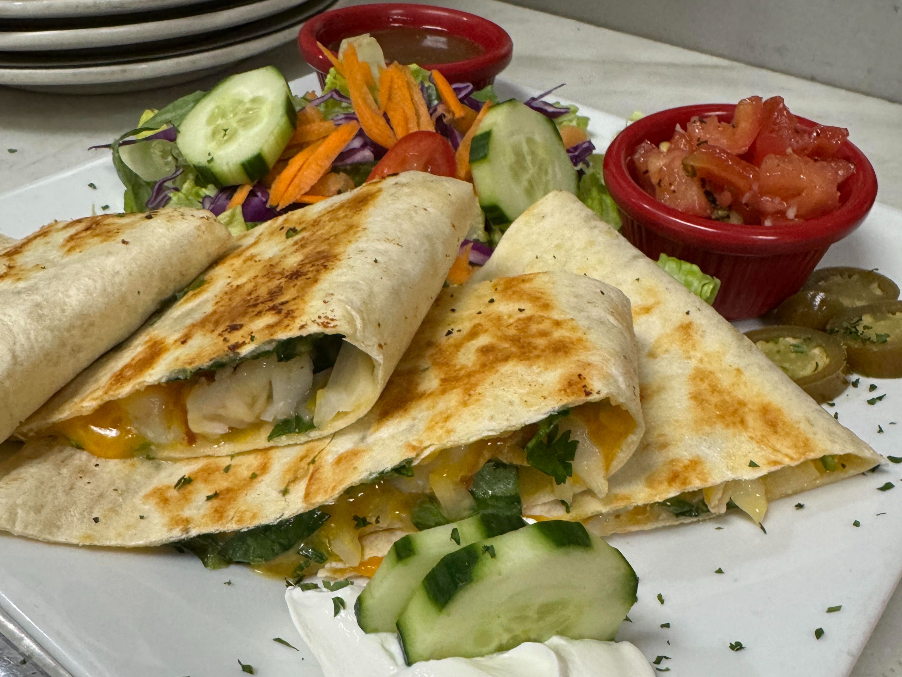 Shrimp Quesadilla.