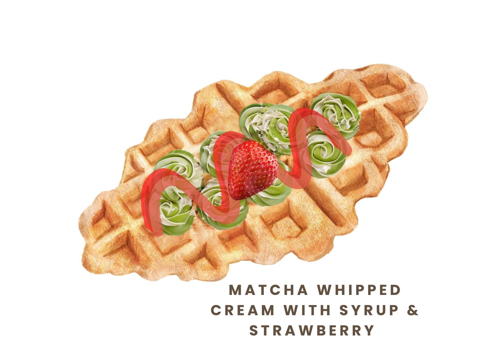 Strawberry Matcha Croffle.