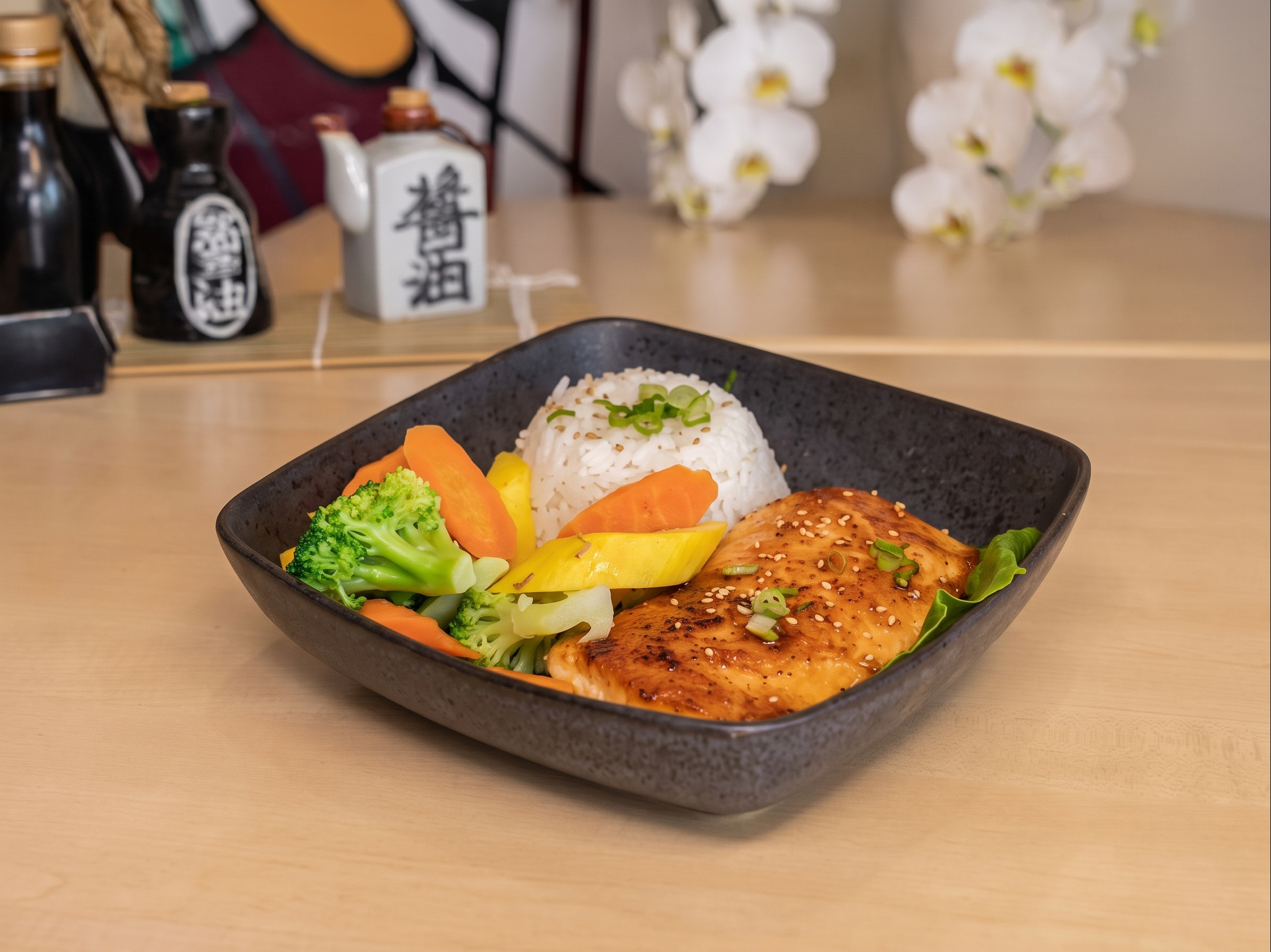 Dinner Salmon Teriyaki.