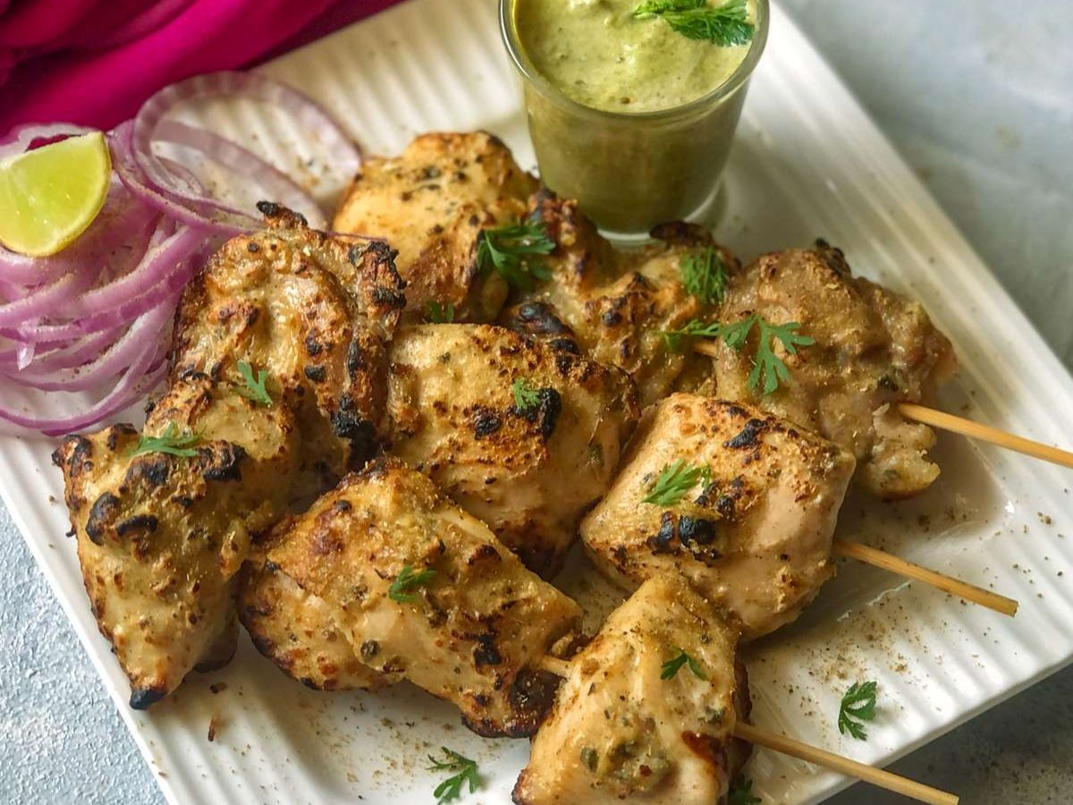Chicken Malai Kebab.