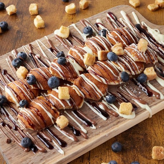 Blueberry Cheesecake Mini Pancakes