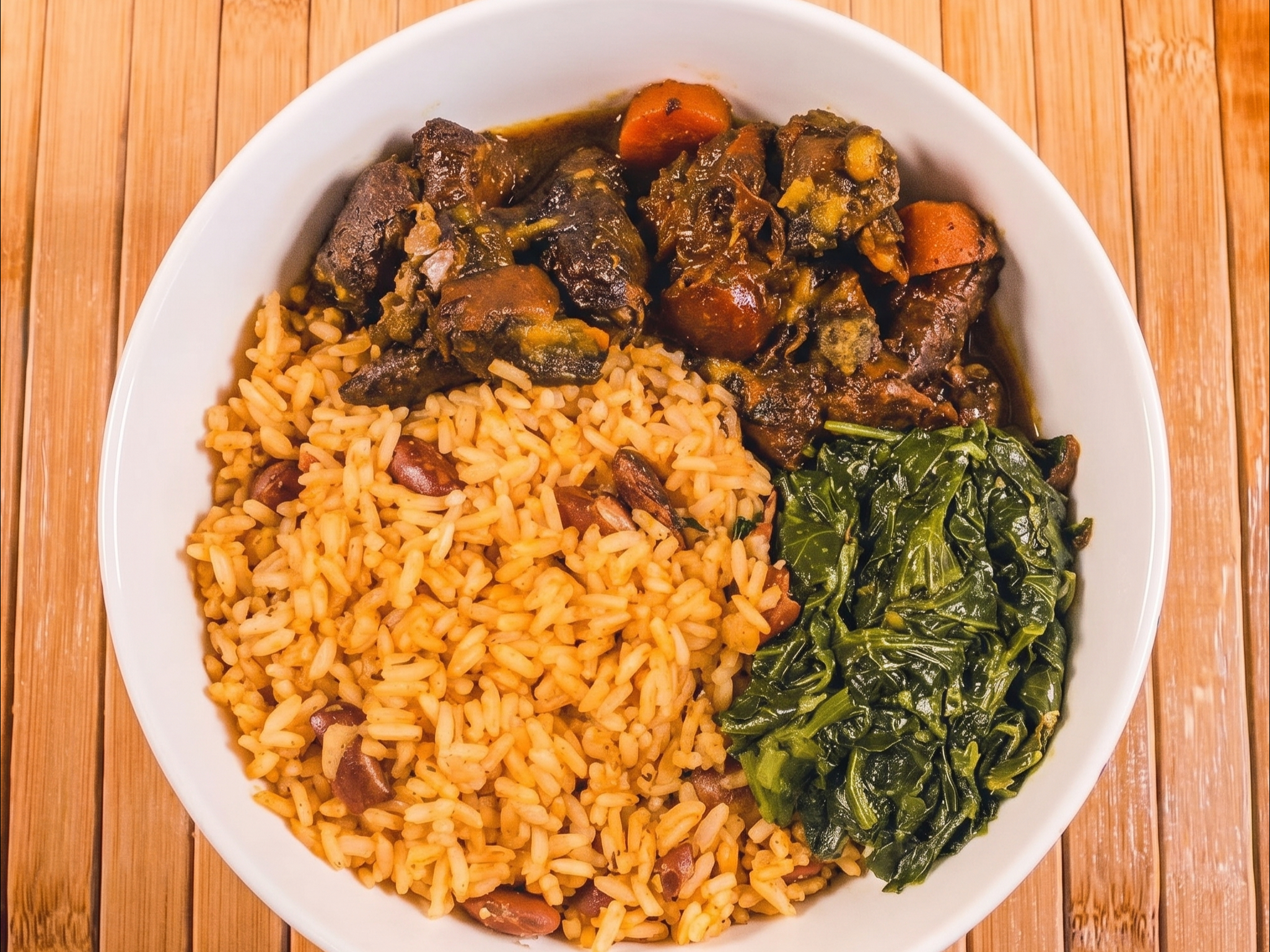 Oxtails & Jerk Chicken - Combo Meal.