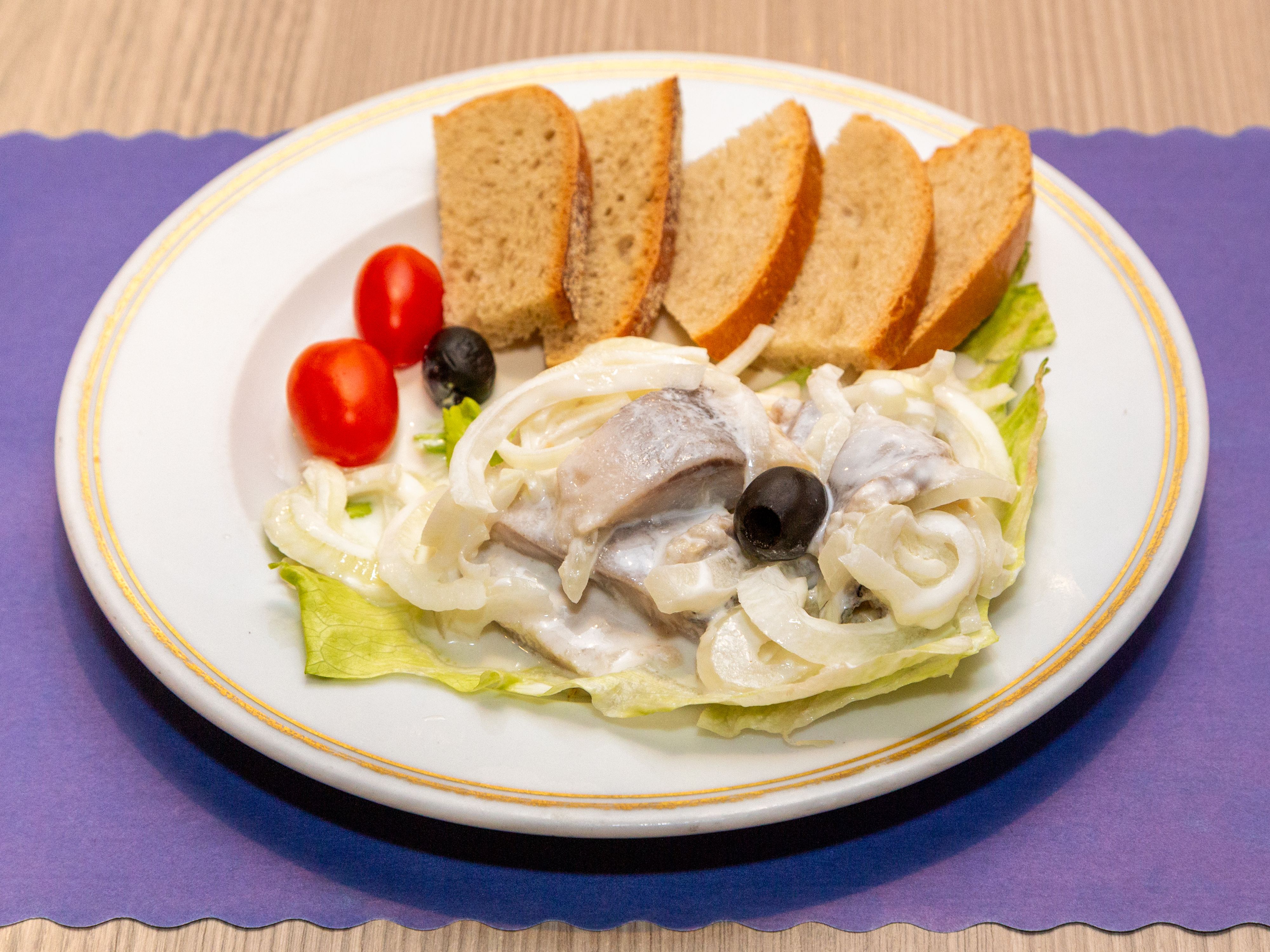 * Pickled Herring in Cream Sauce.