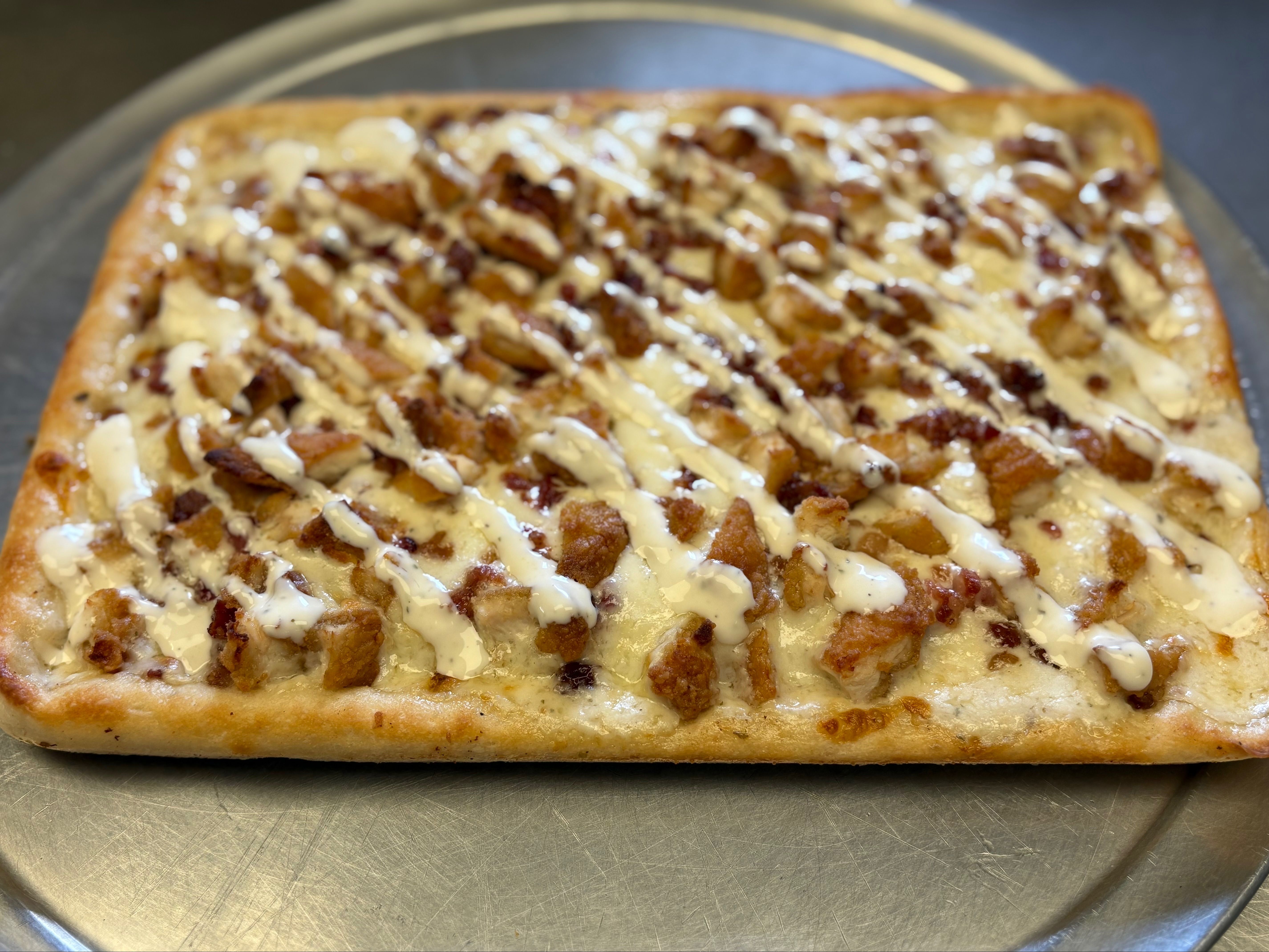 Chicken Bacon Ranch Pizza.
