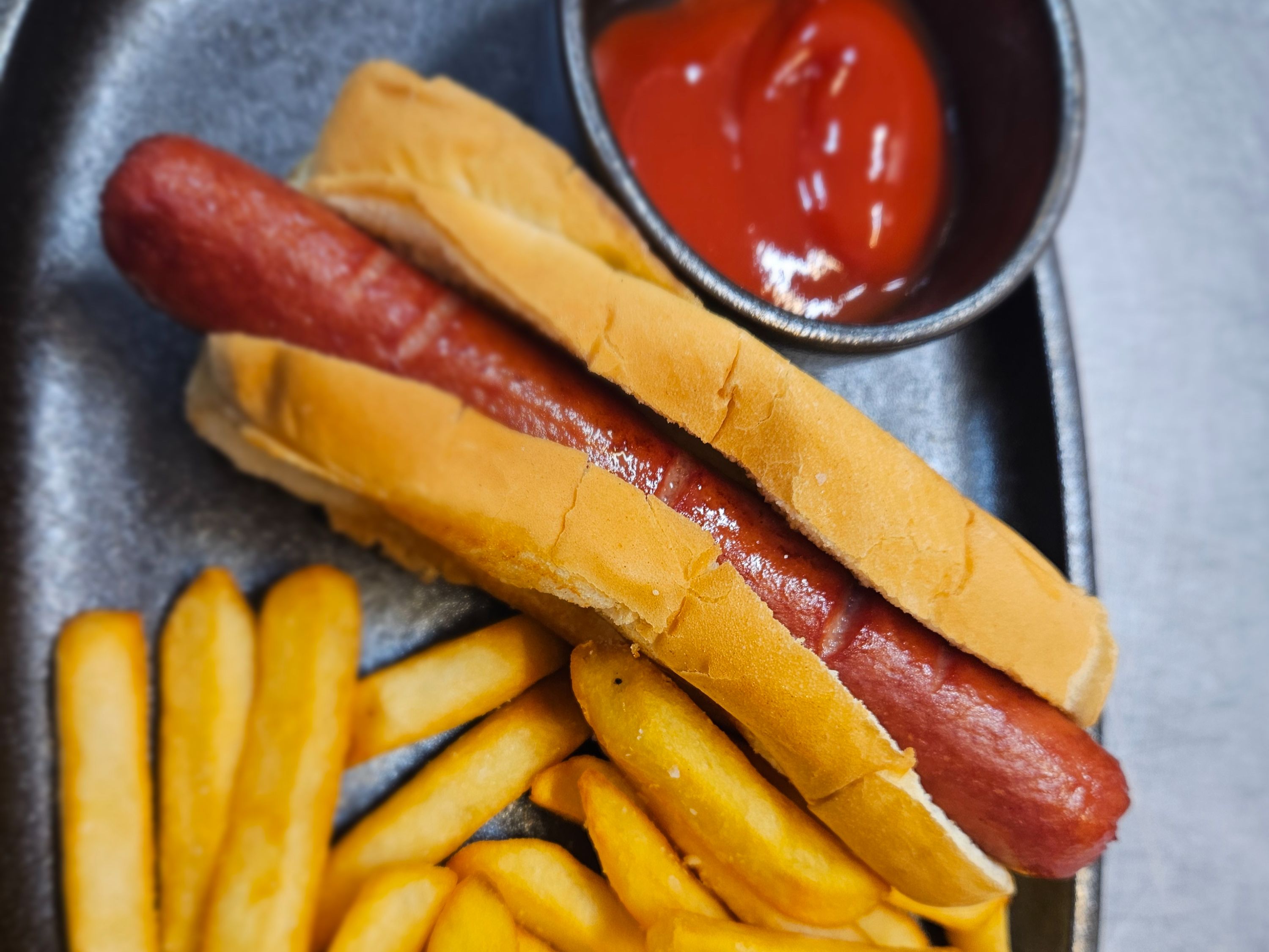 Kids Grilled Hot Dog with Fries
