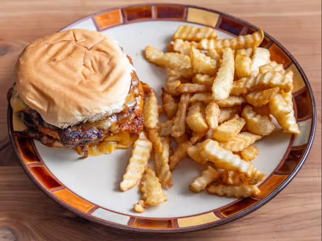 28.  Loaded Chili Cheeseburger.