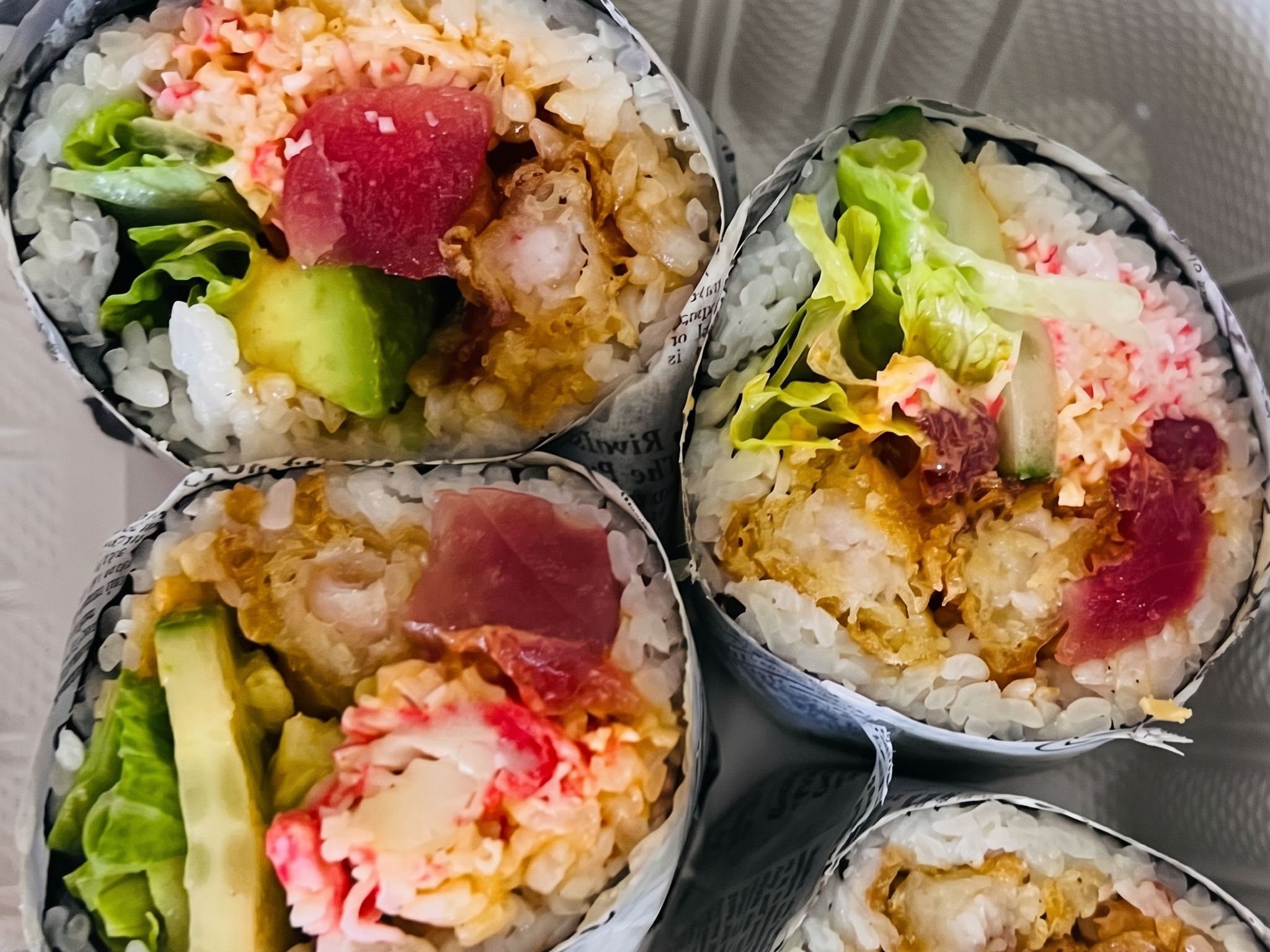 Shrimp Tempura Sushi Burrito.