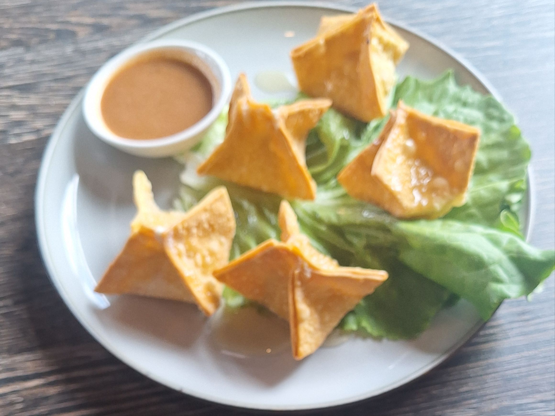 Hot Honey Cream Cheese Wonton.