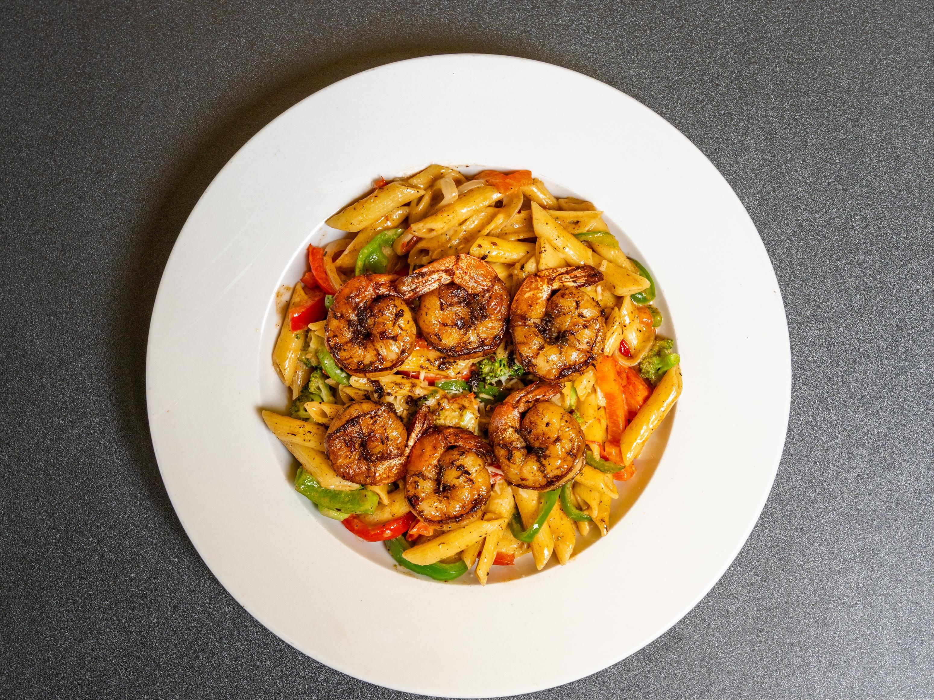 Whole Pan Jerk Shrimp Pasta