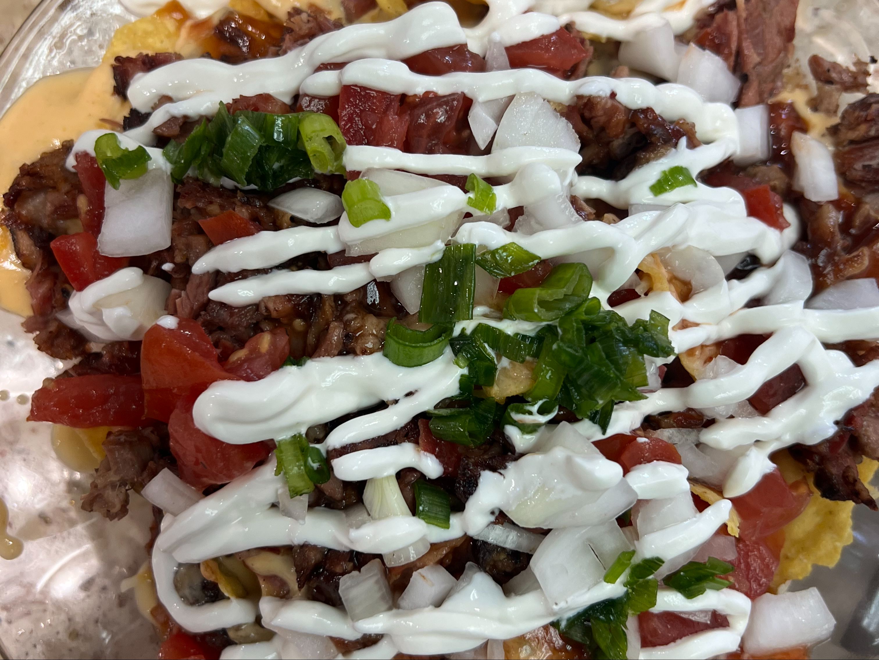 Brisket Nachos Fully Loaded.